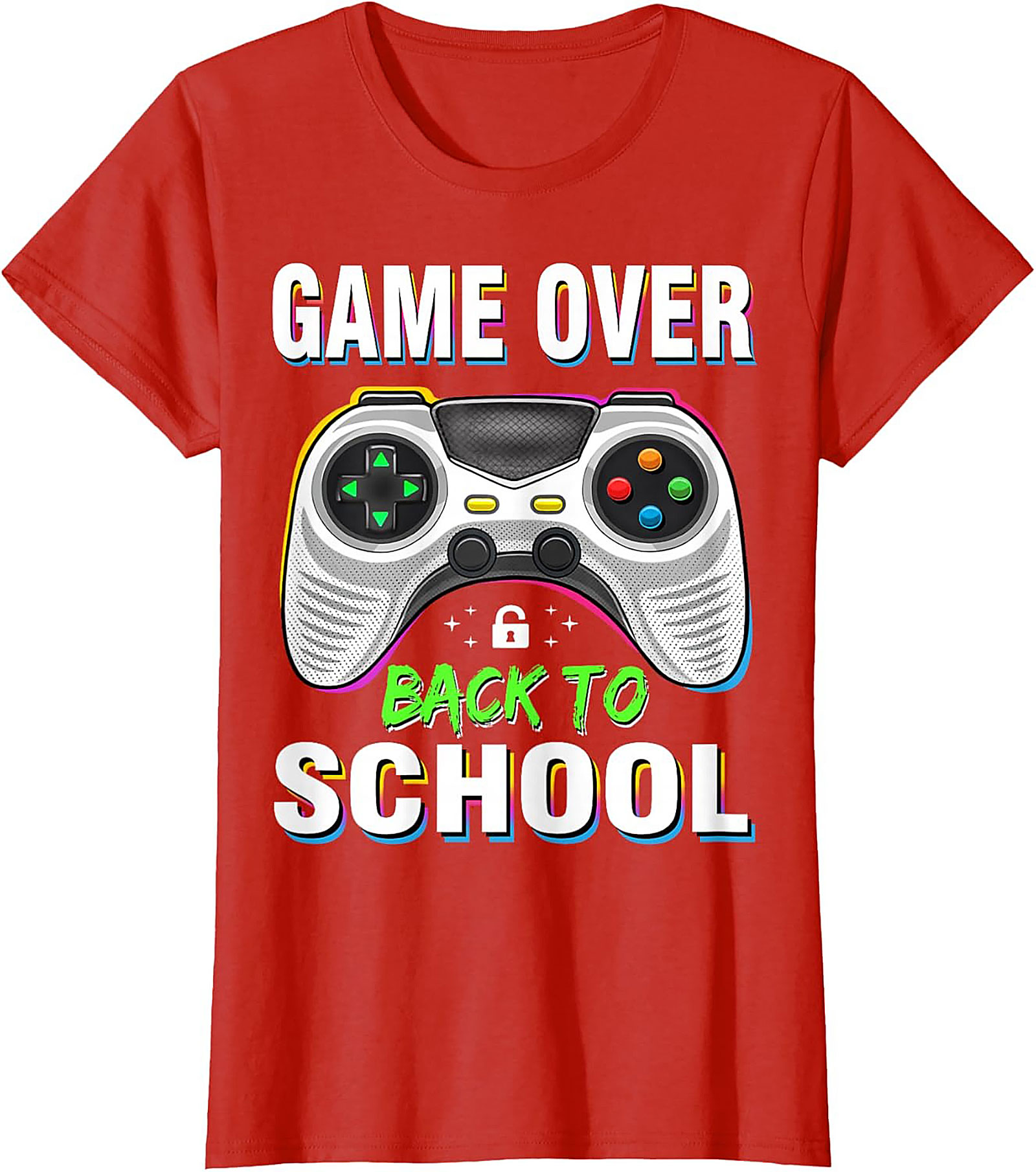 Game Over Back to School Gamer T-shirt | Funny Student Graphic Tee