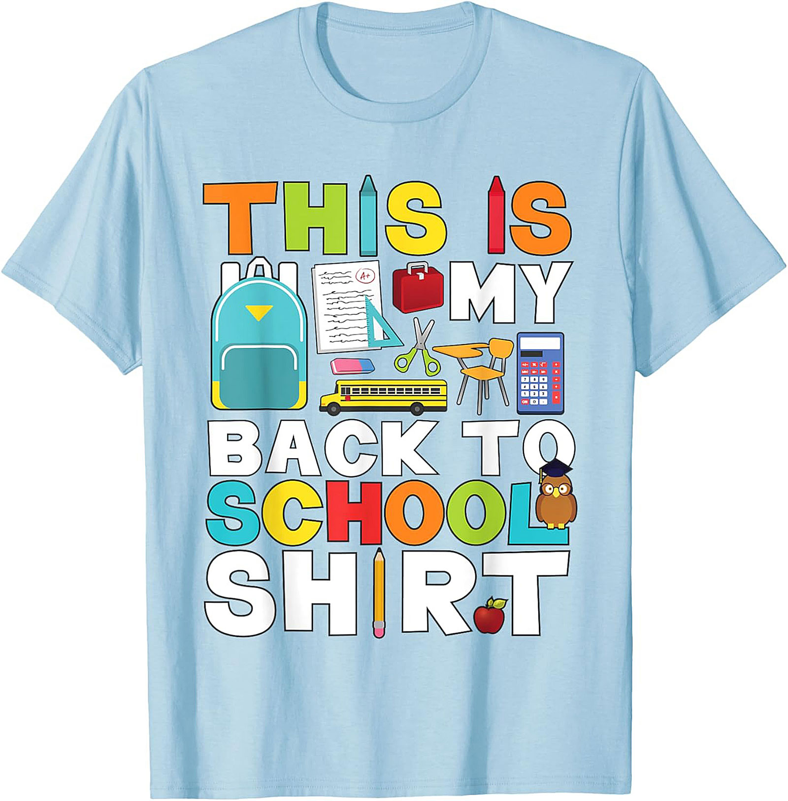 This Is My Back To School Shirt Funny Graphic Tee