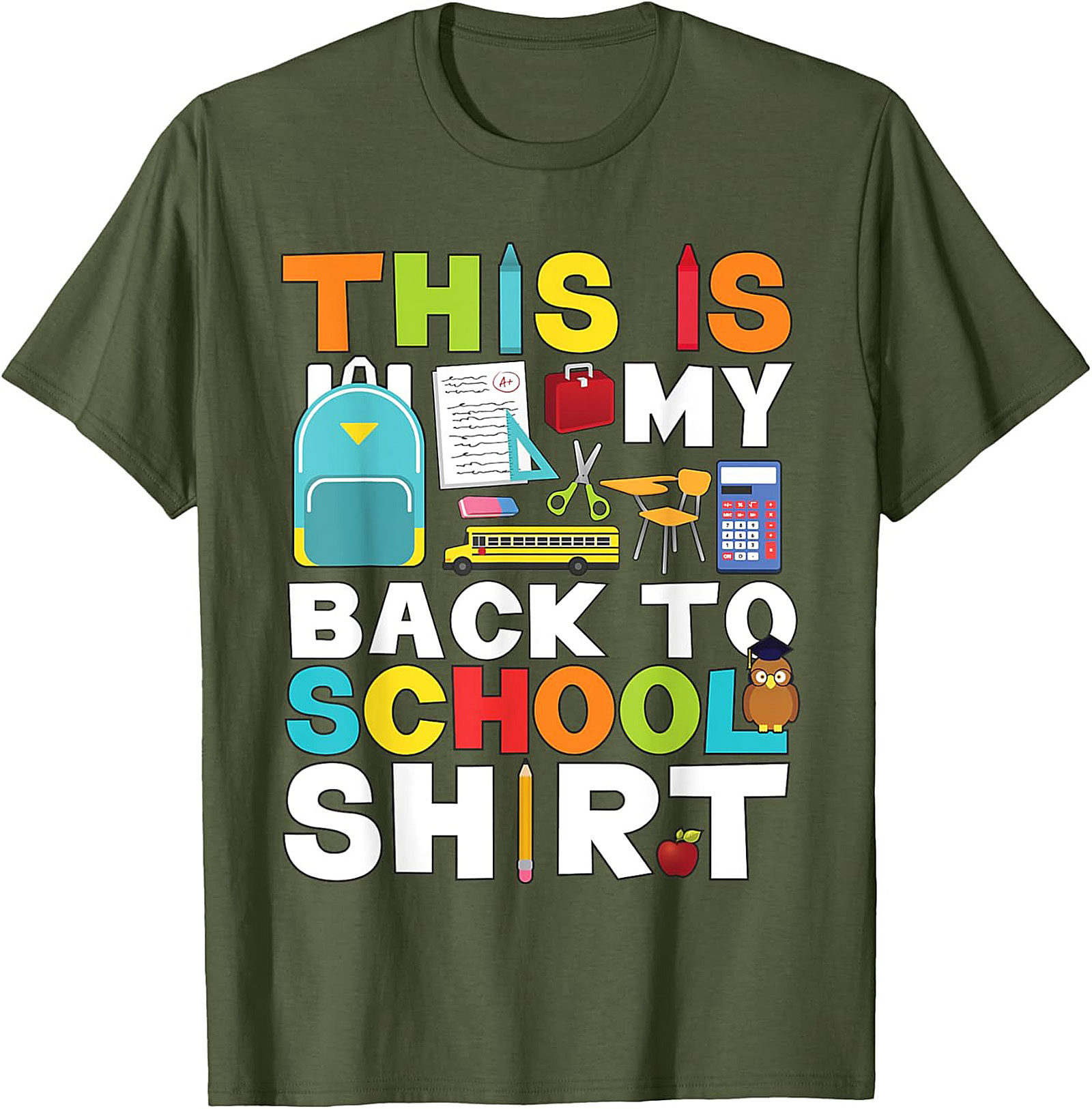 This Is My Back To School Shirt Funny Graphic Tee