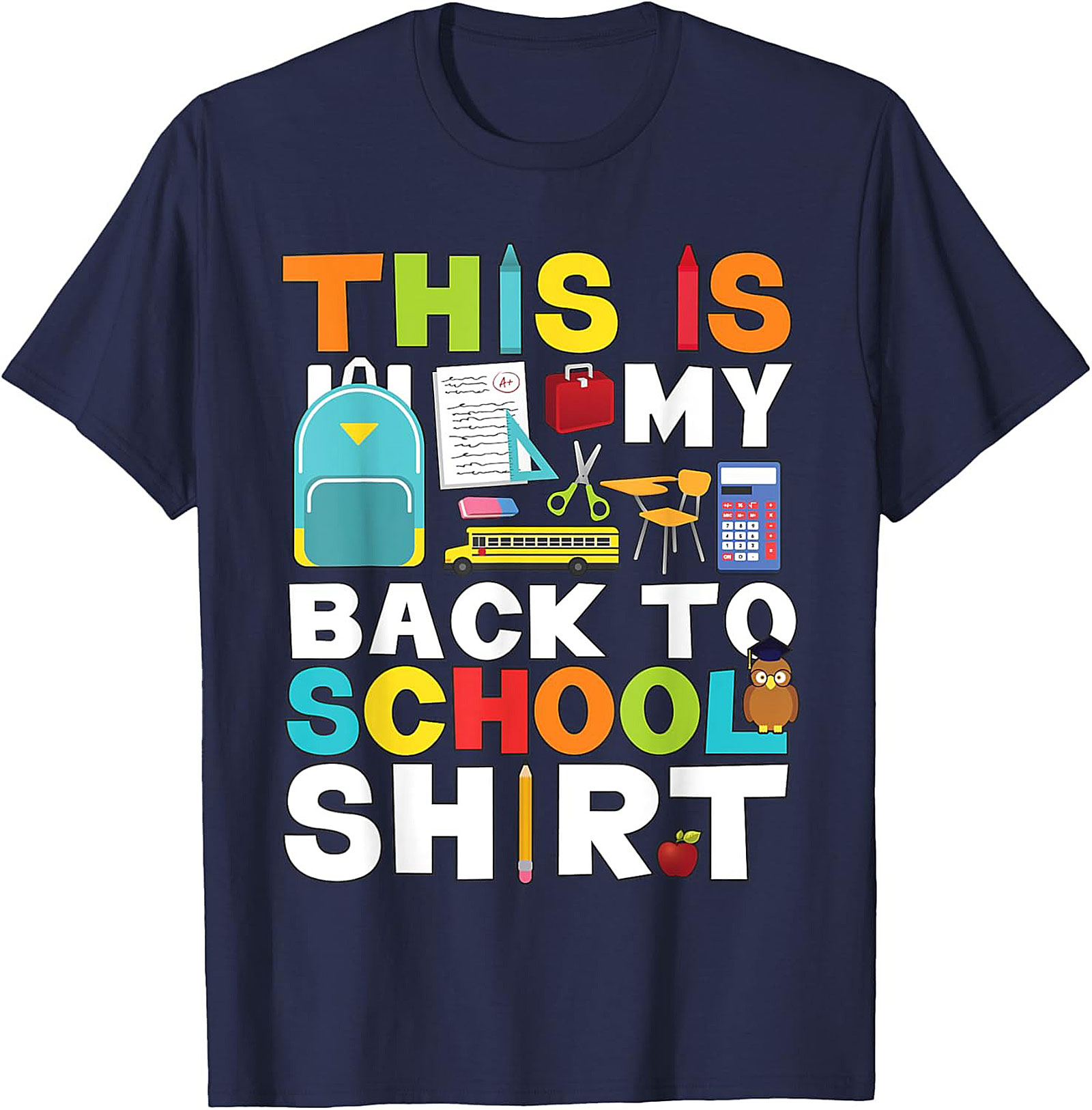 This Is My Back To School Shirt Funny Graphic Tee