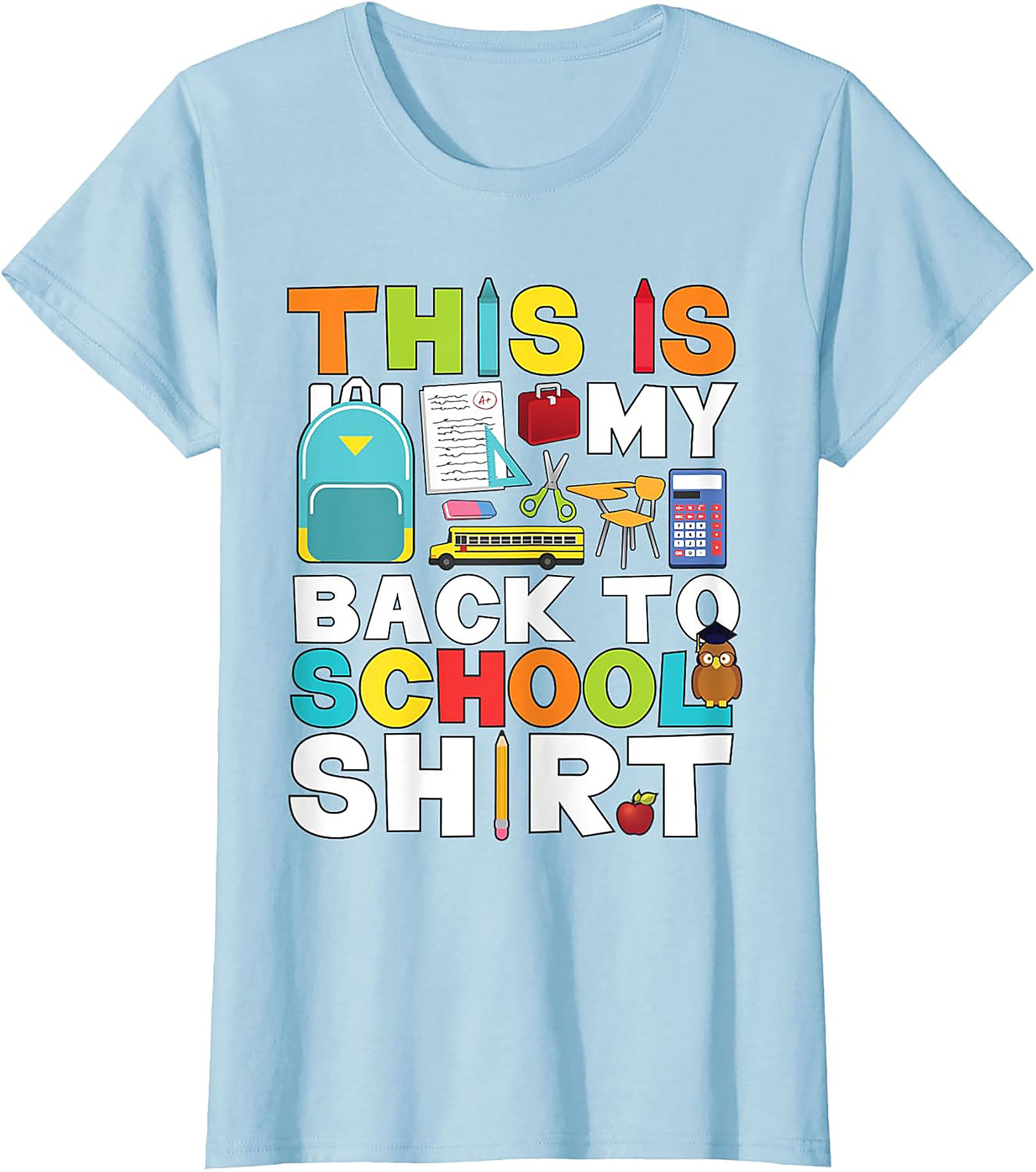 This Is My Back To School Shirt Funny Graphic Tee