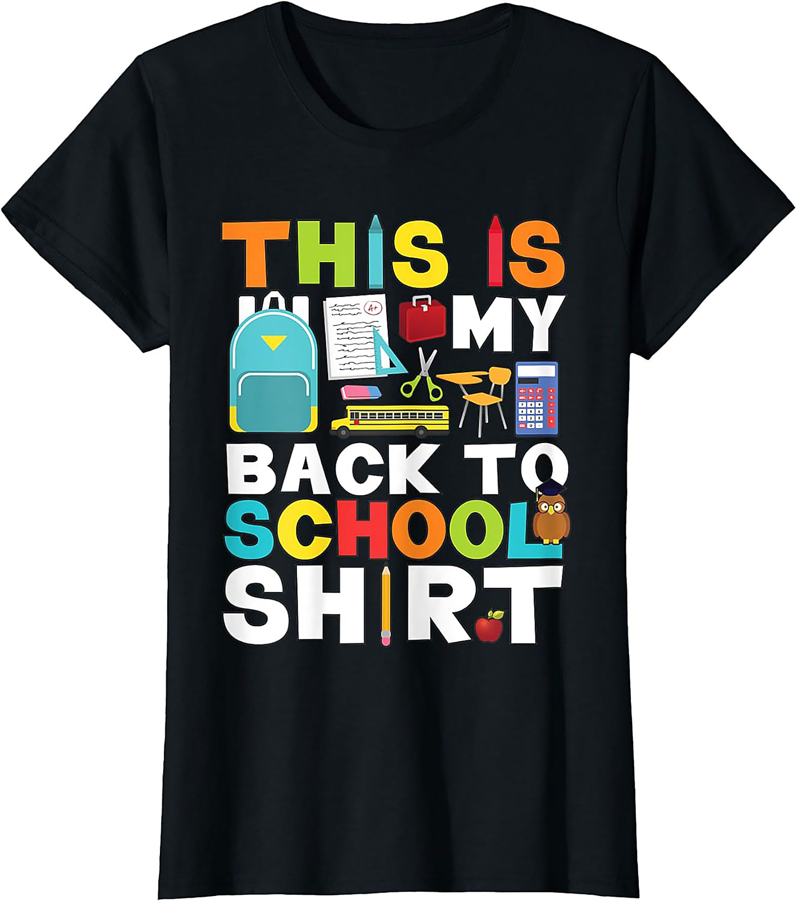 This Is My Back To School Shirt Funny Graphic Tee