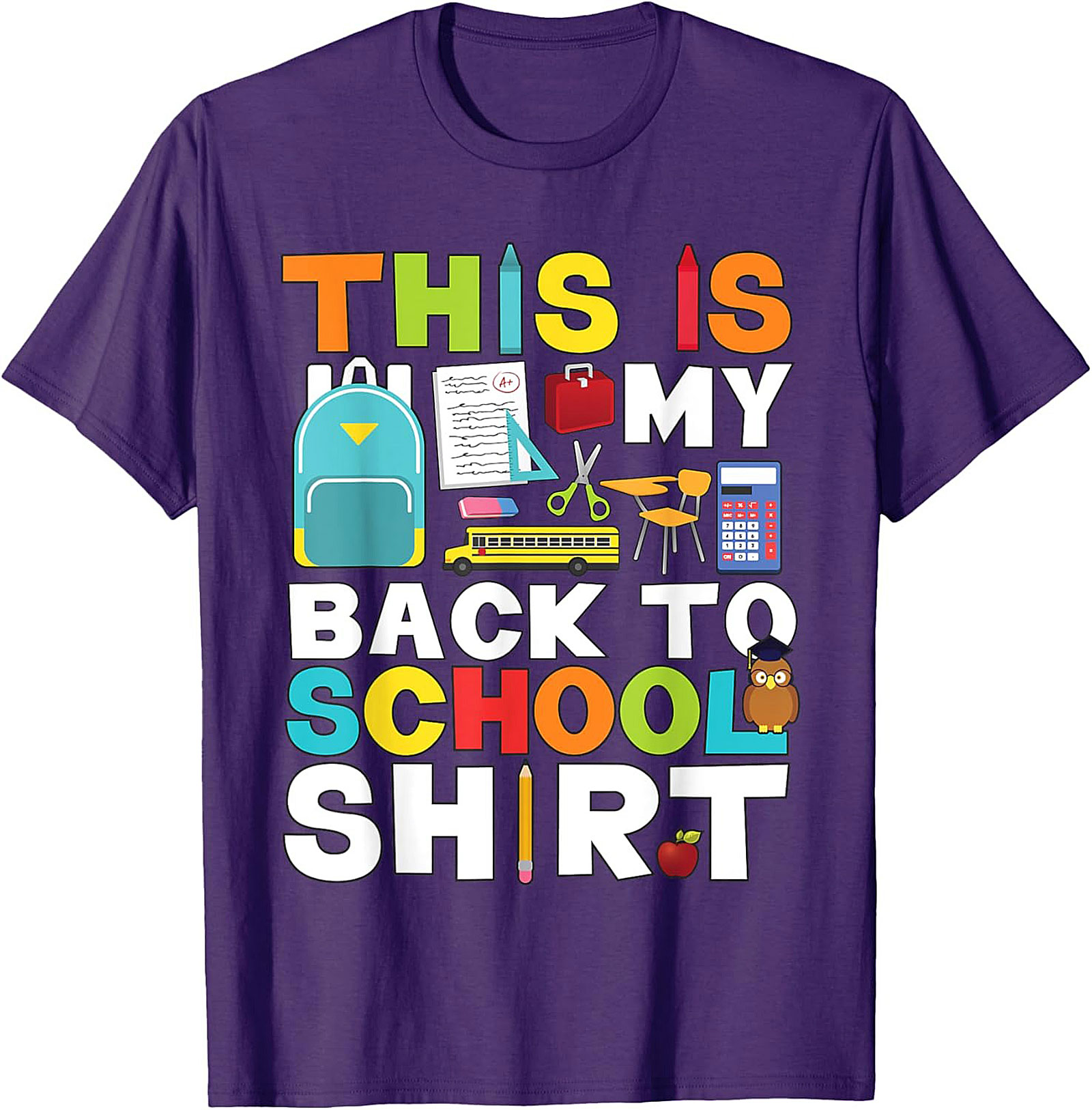 This Is My Back To School Shirt Funny Graphic Tee