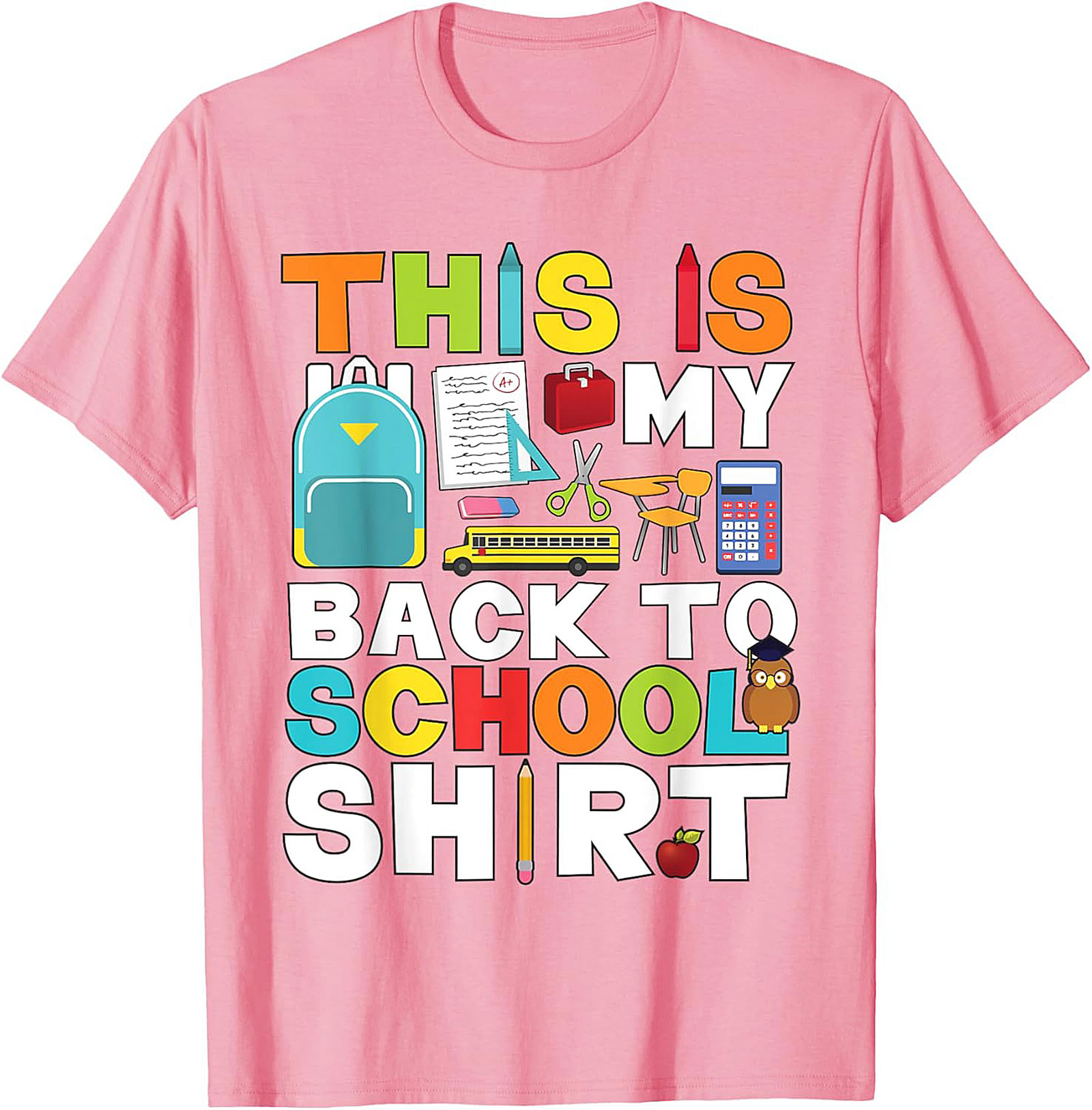 This Is My Back To School Shirt Funny Graphic Tee