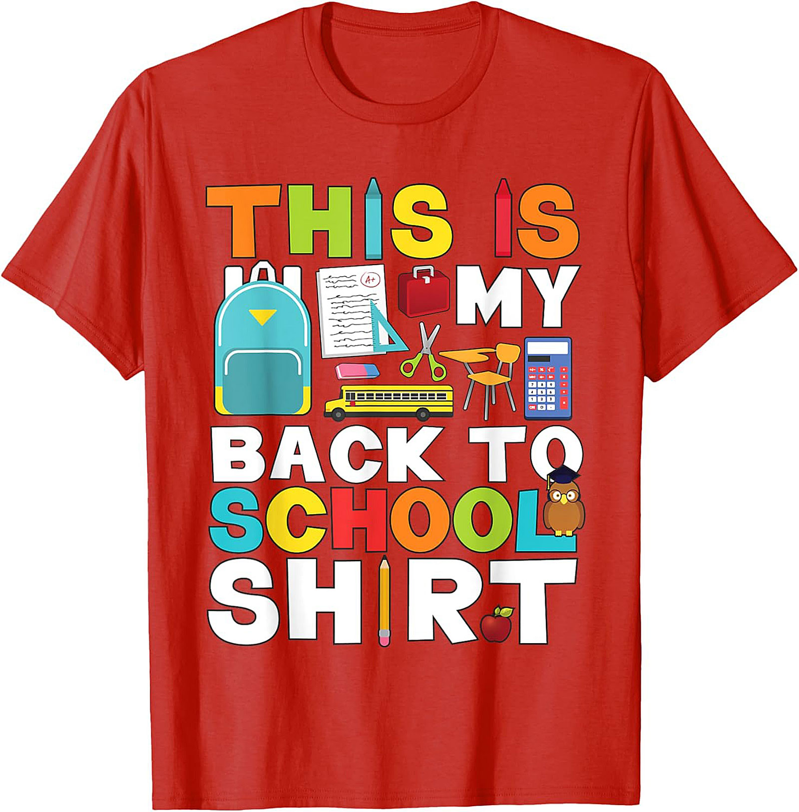 This Is My Back To School Shirt Funny Graphic Tee