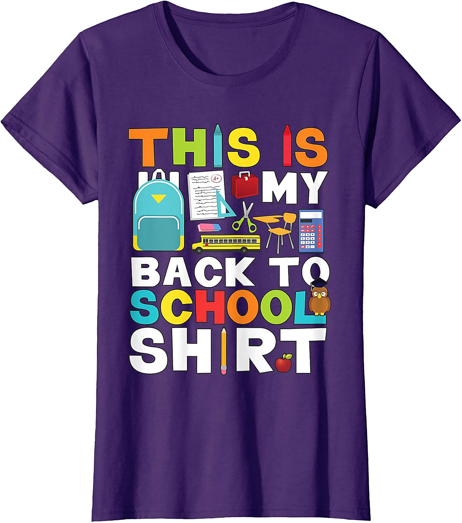 This Is My Back To School Shirt Funny Graphic Tee