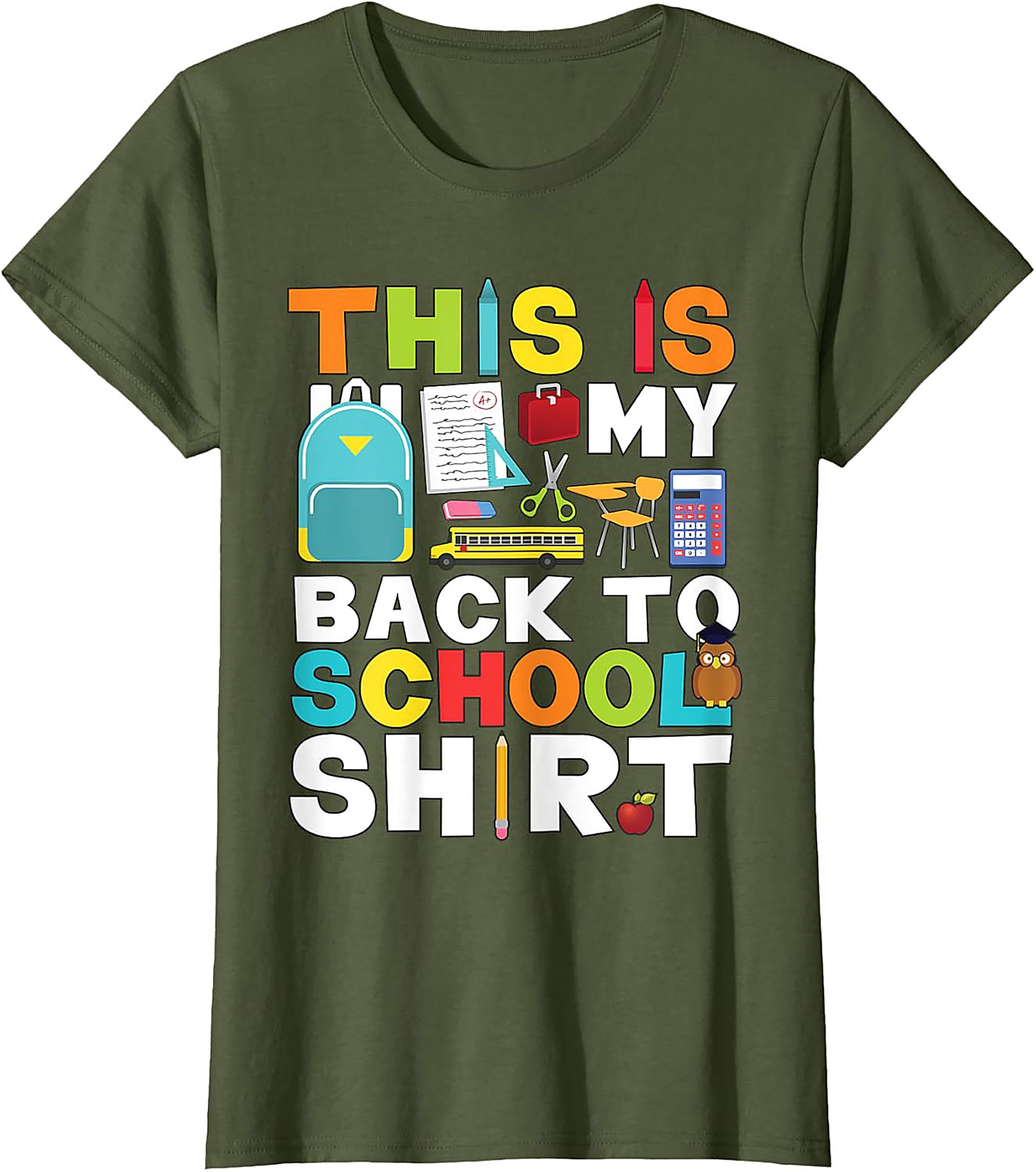 This Is My Back To School Shirt Funny Graphic Tee