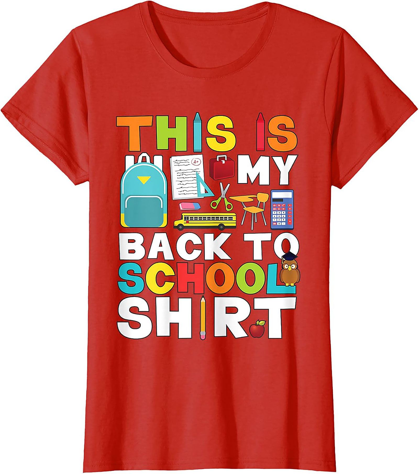 This Is My Back To School Shirt Funny Graphic Tee