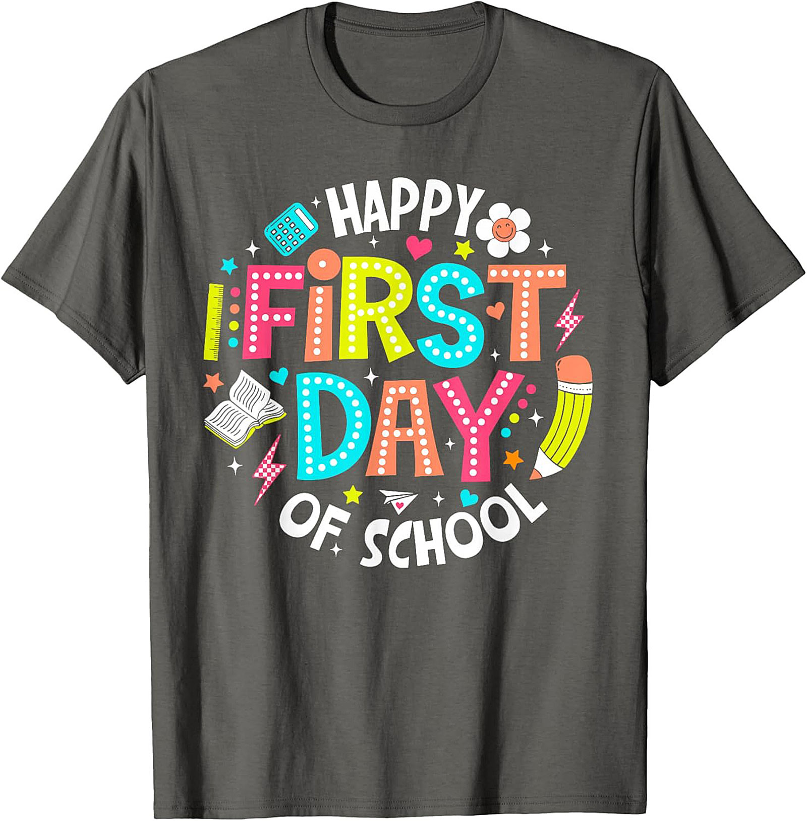 Happy First Day of School T-shirt | Bright Back to School Graphic Tee