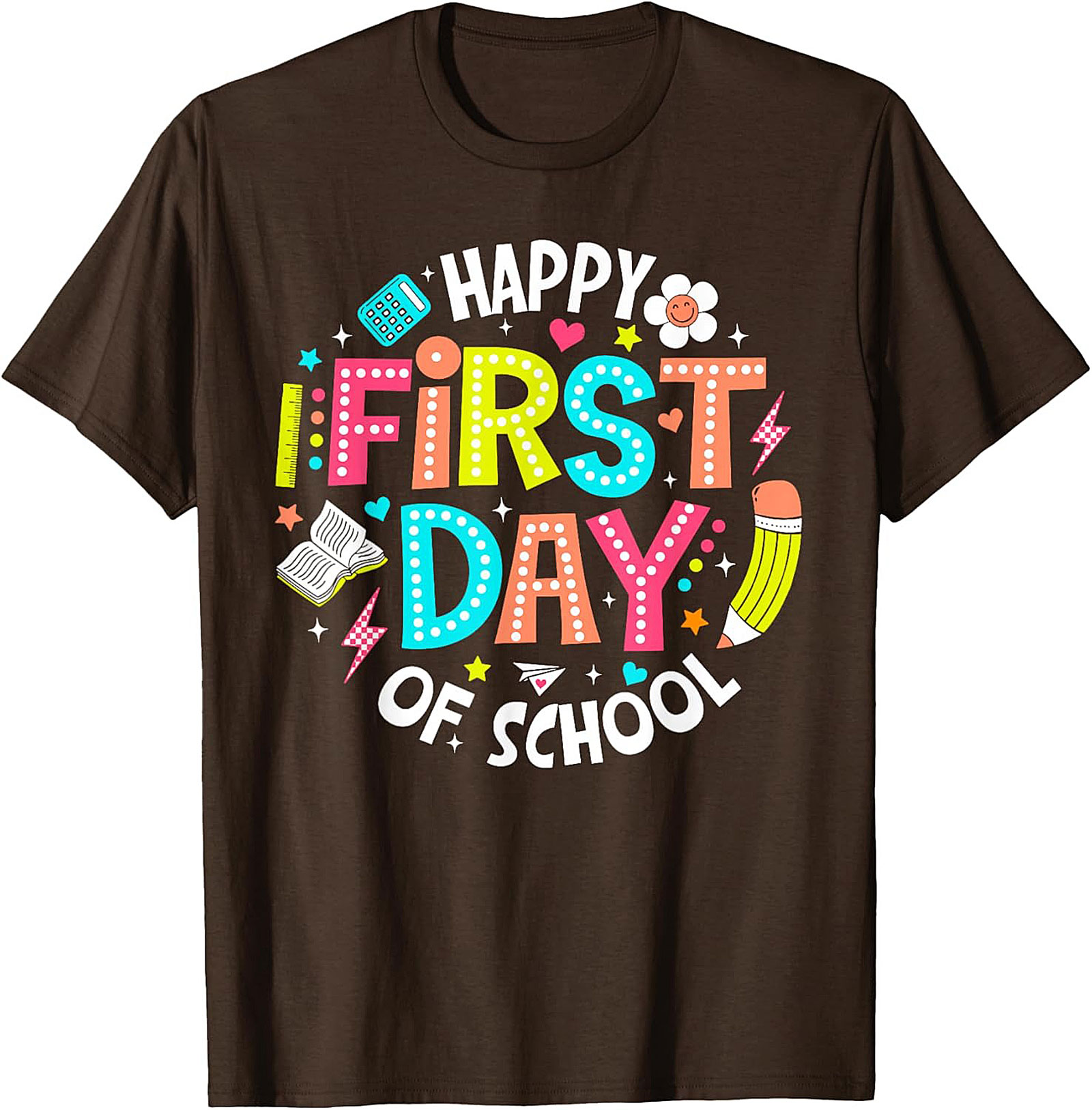 Happy First Day of School T-shirt | Bright Back to School Graphic Tee