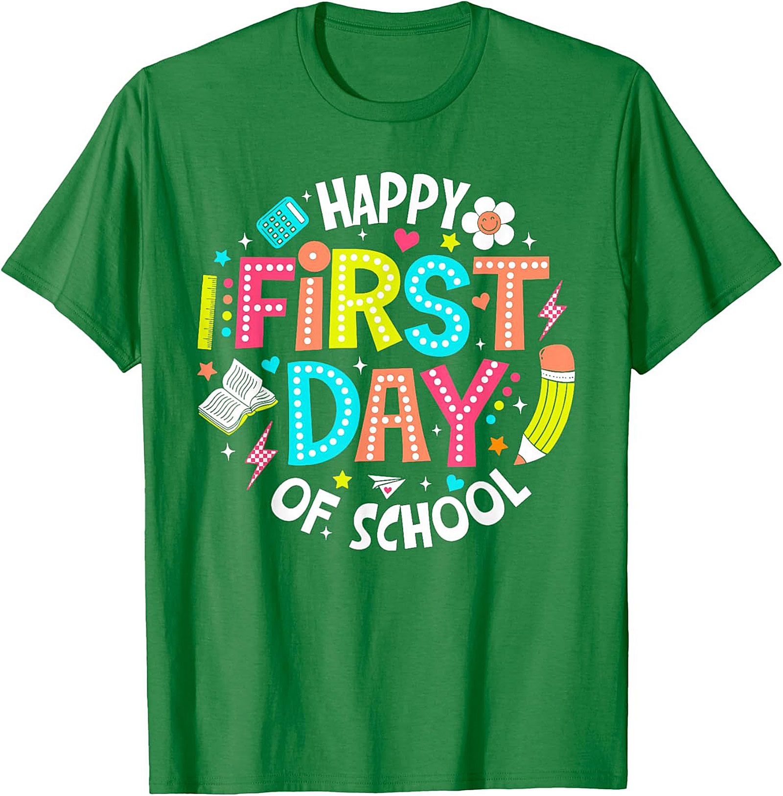 Happy First Day of School T-shirt | Bright Back to School Graphic Tee