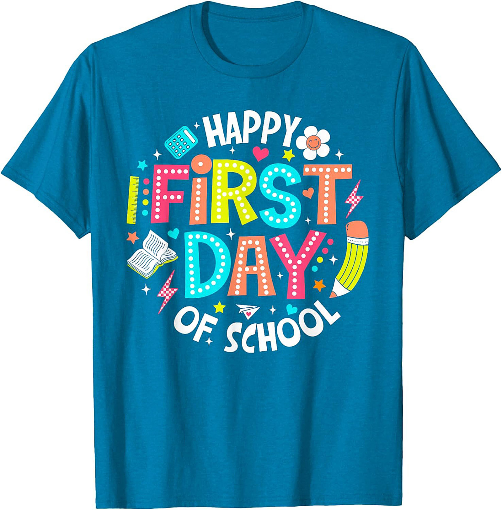 Happy First Day of School T-shirt | Bright Back to School Graphic Tee