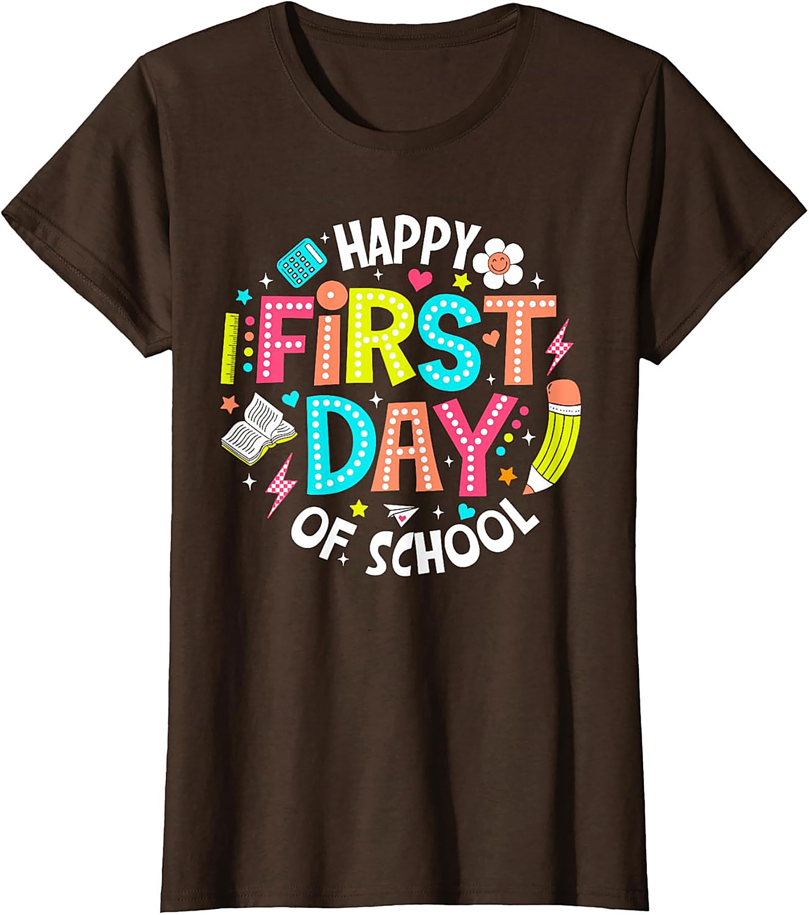 Happy First Day of School T-shirt | Bright Back to School Graphic Tee