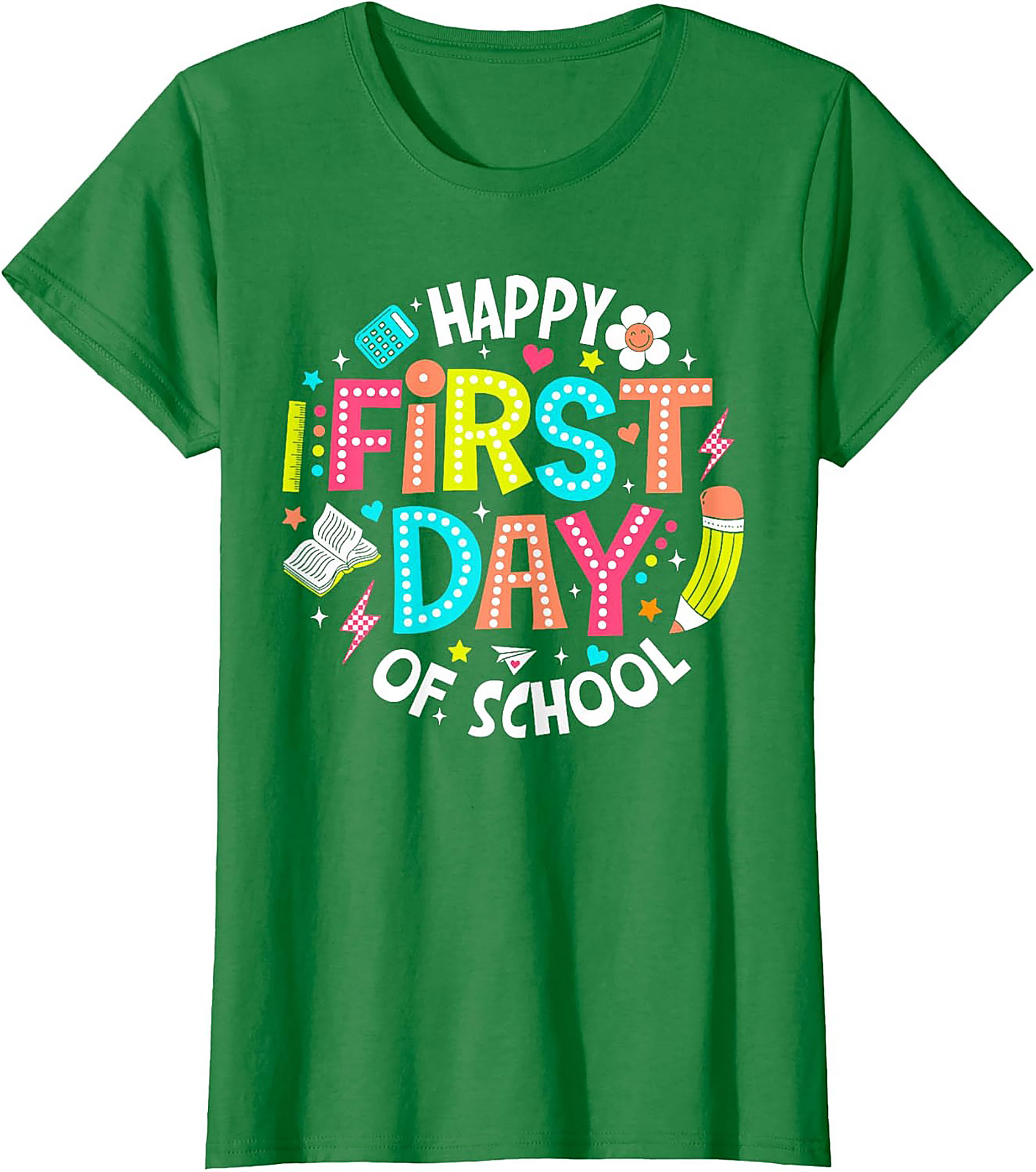 Happy First Day of School T-shirt | Bright Back to School Graphic Tee