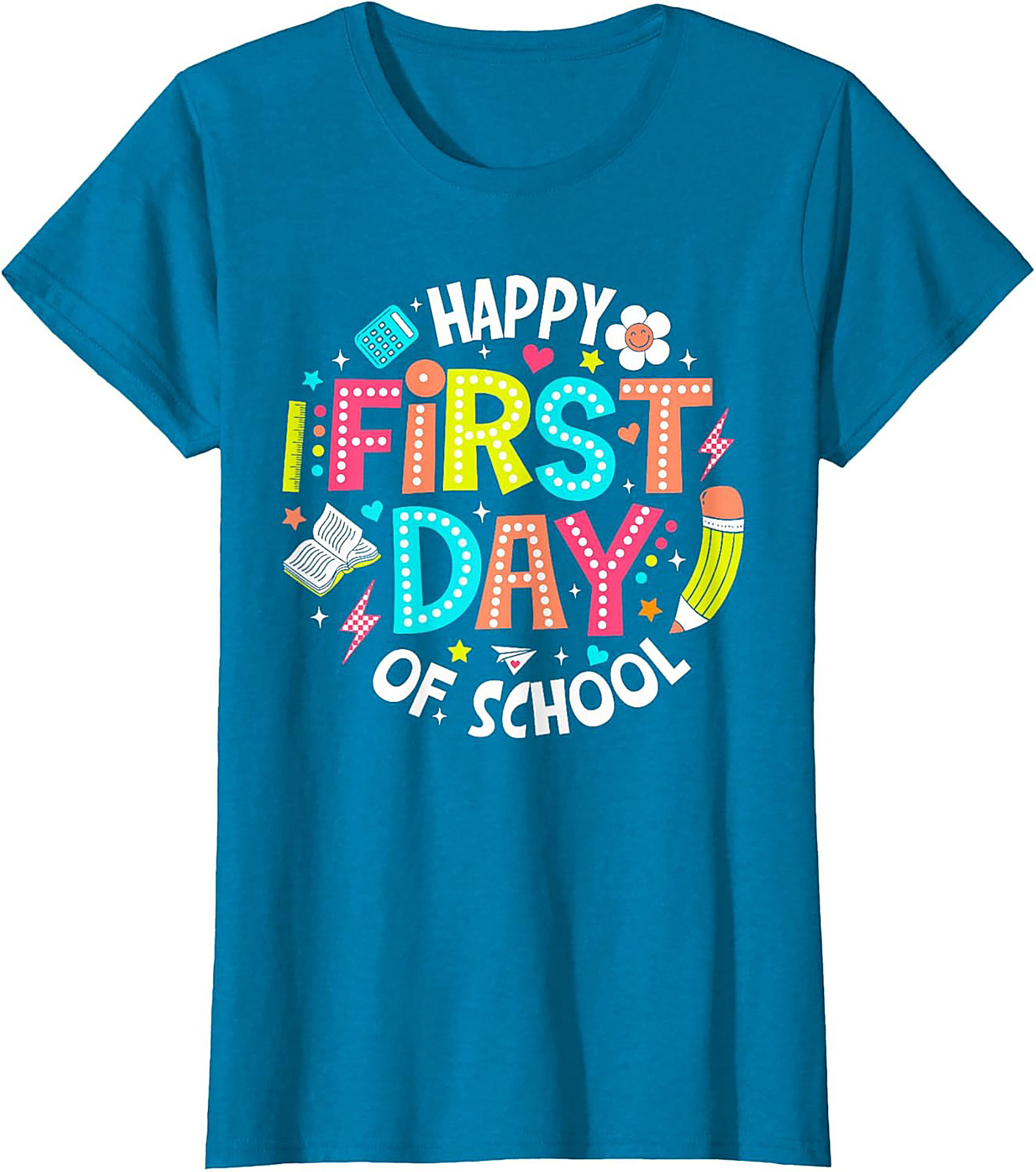 Happy First Day of School T-shirt | Bright Back to School Graphic Tee