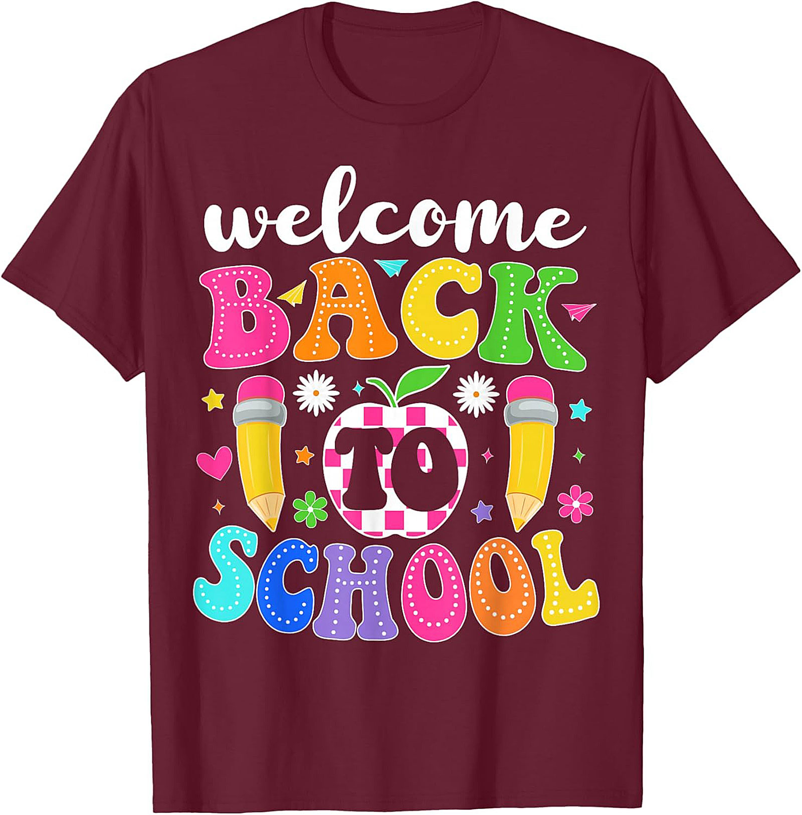 Welcome Back To School Graphic Tee | Bright First Day Teacher Shirt