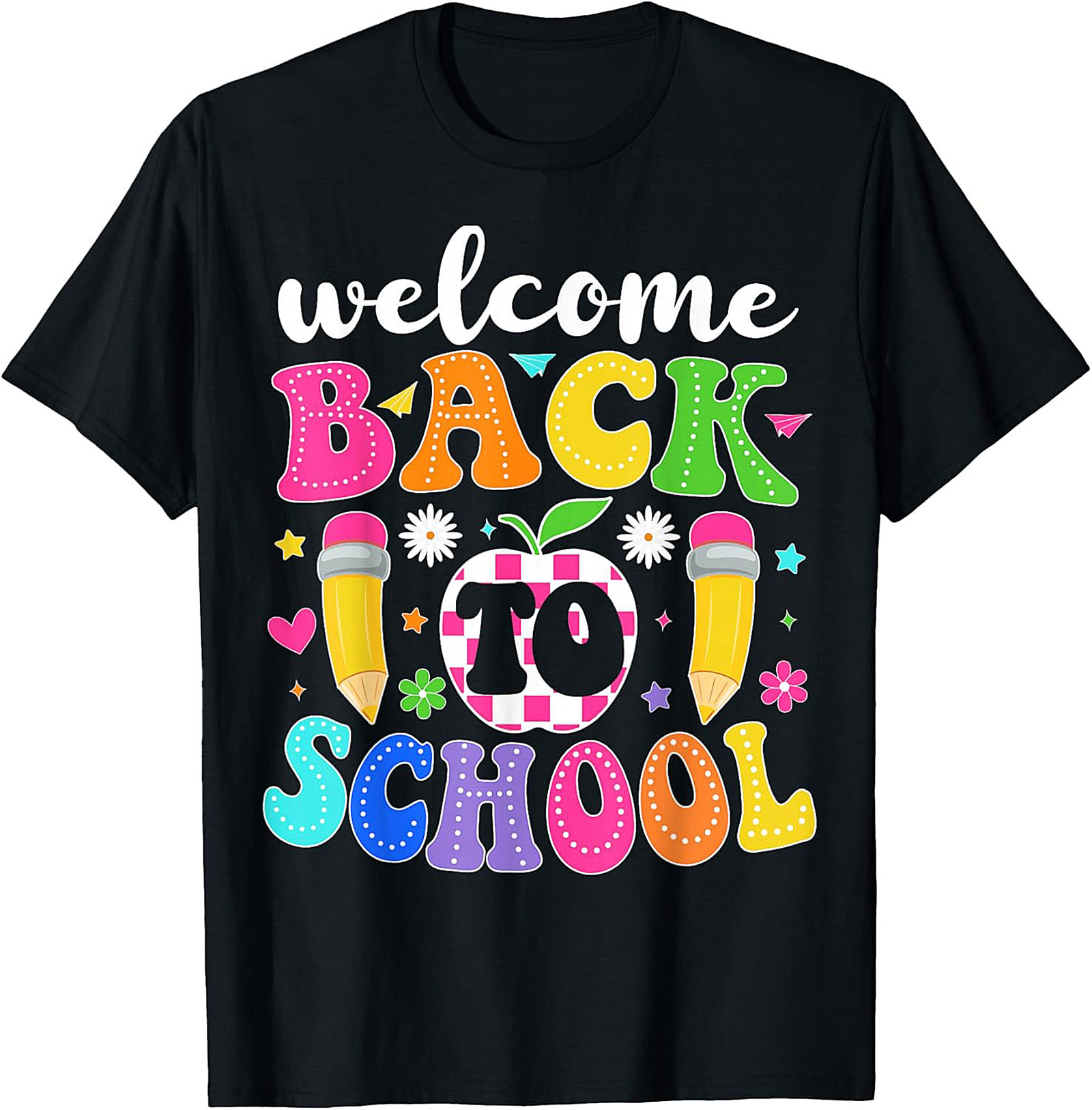 Welcome Back To School Graphic Tee | Bright First Day Teacher Shirt