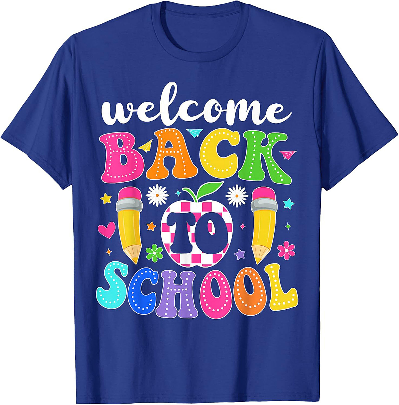 Welcome Back To School Graphic Tee | Bright First Day Teacher Shirt