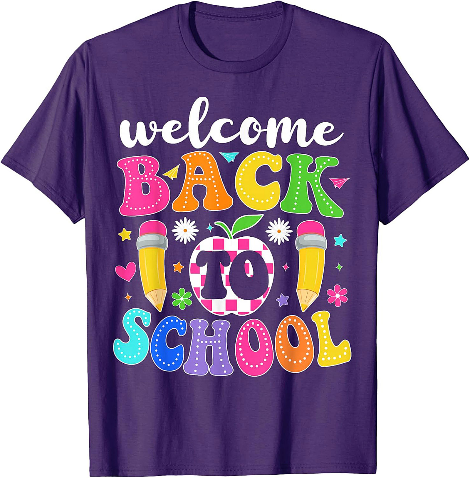 Welcome Back To School Graphic Tee | Bright First Day Teacher Shirt