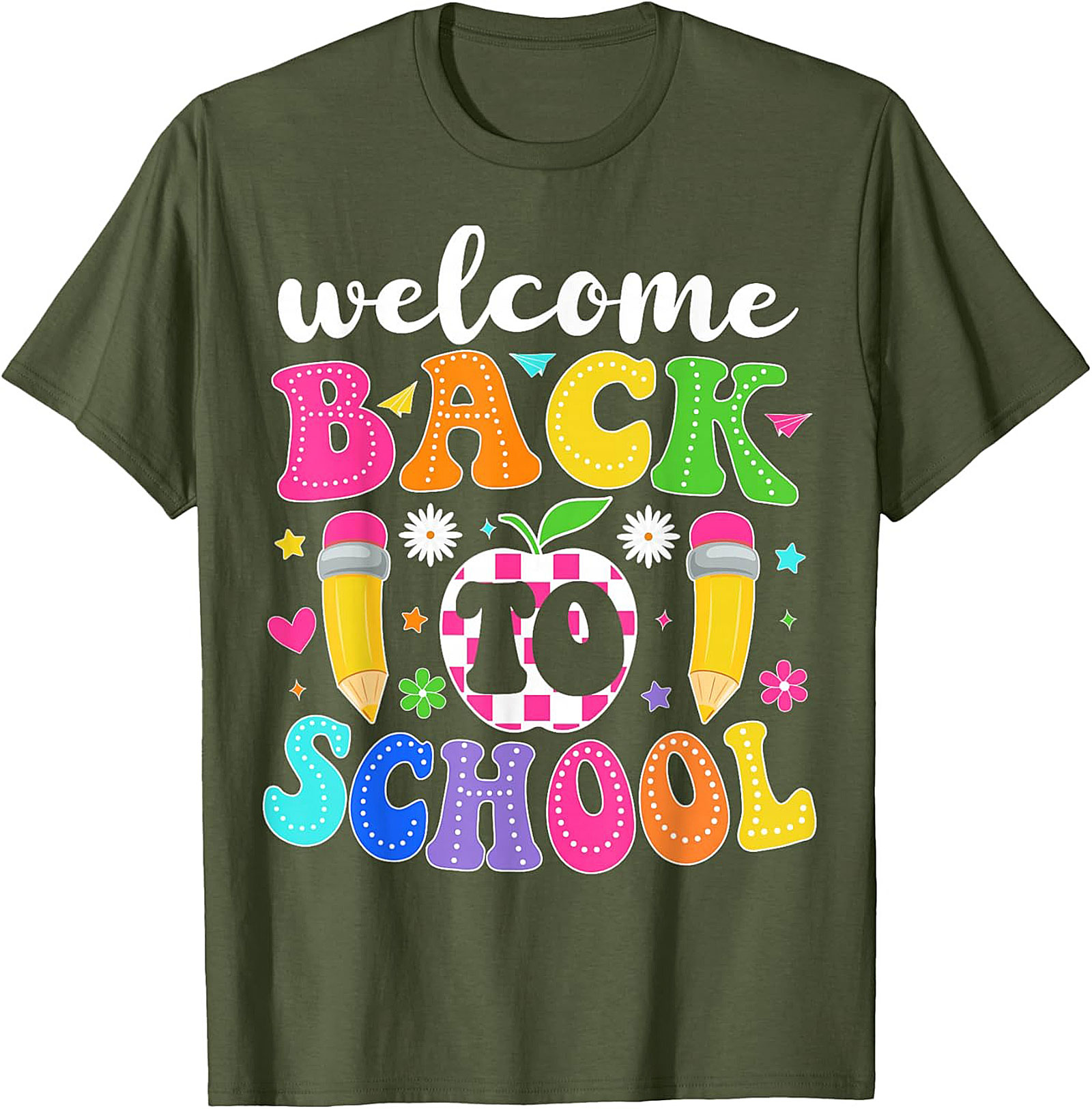 Welcome Back To School Graphic Tee | Bright First Day Teacher Shirt
