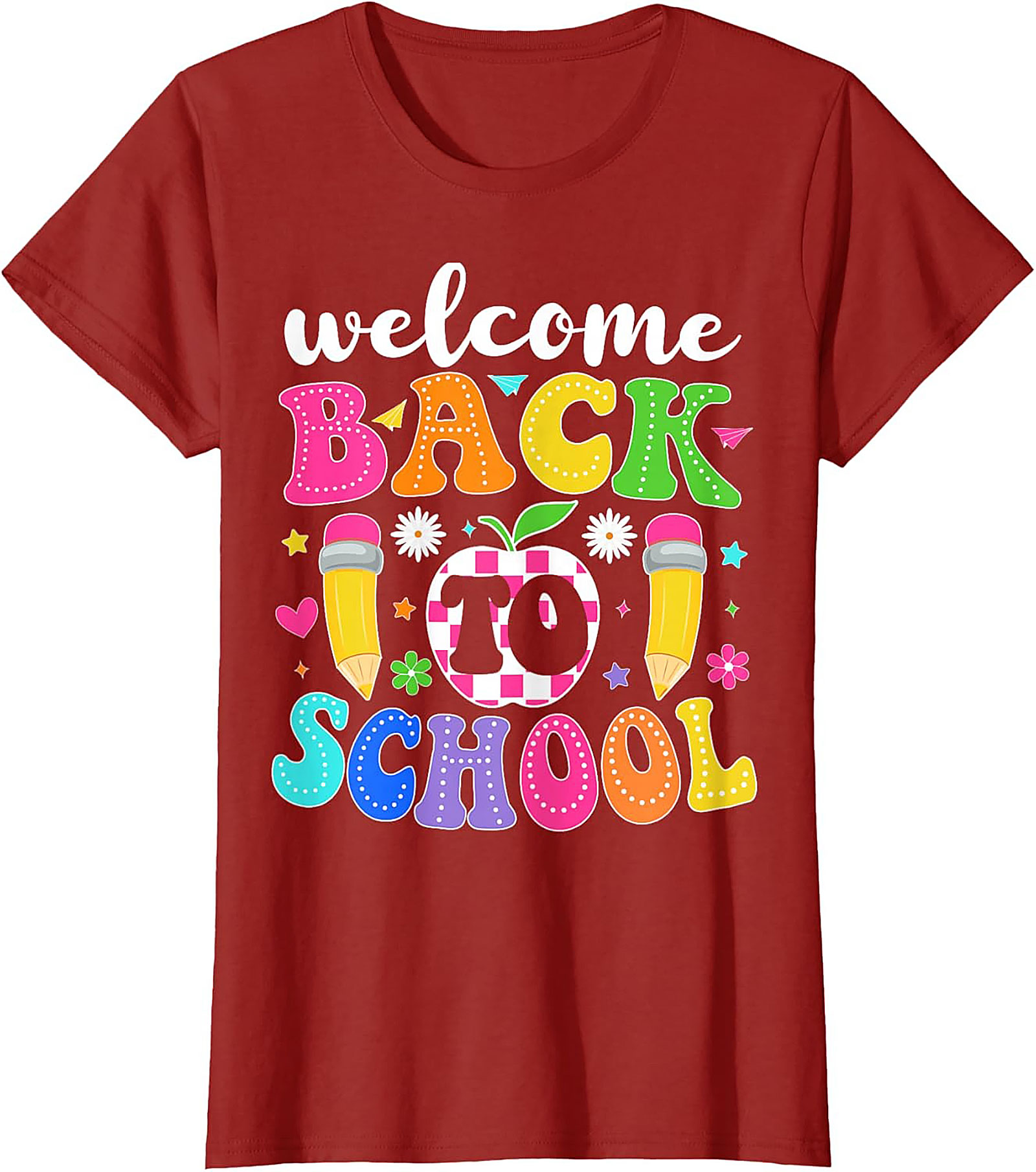 Welcome Back To School Graphic Tee | Bright First Day Teacher Shirt