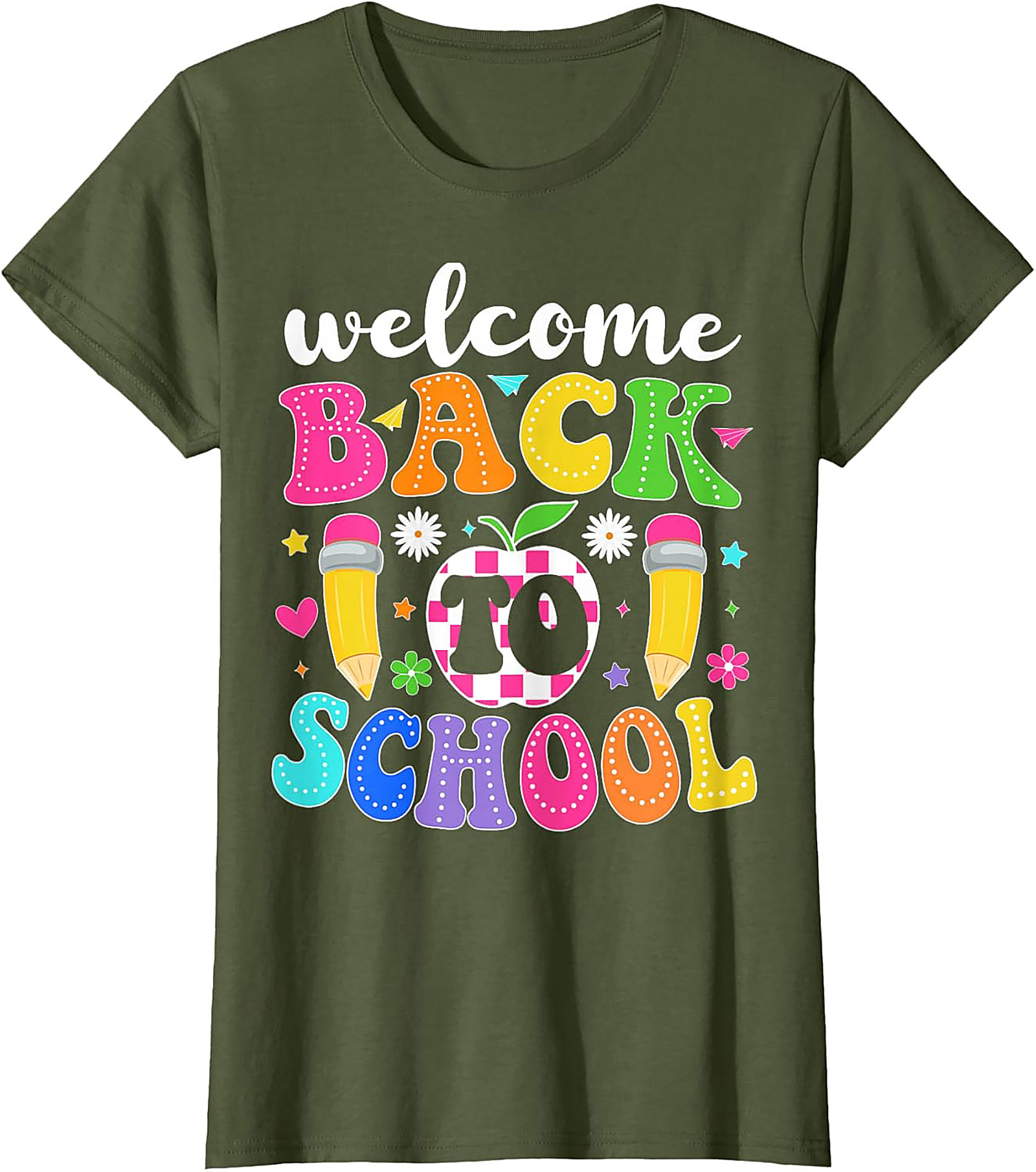 Welcome Back To School Graphic Tee | Bright First Day Teacher Shirt