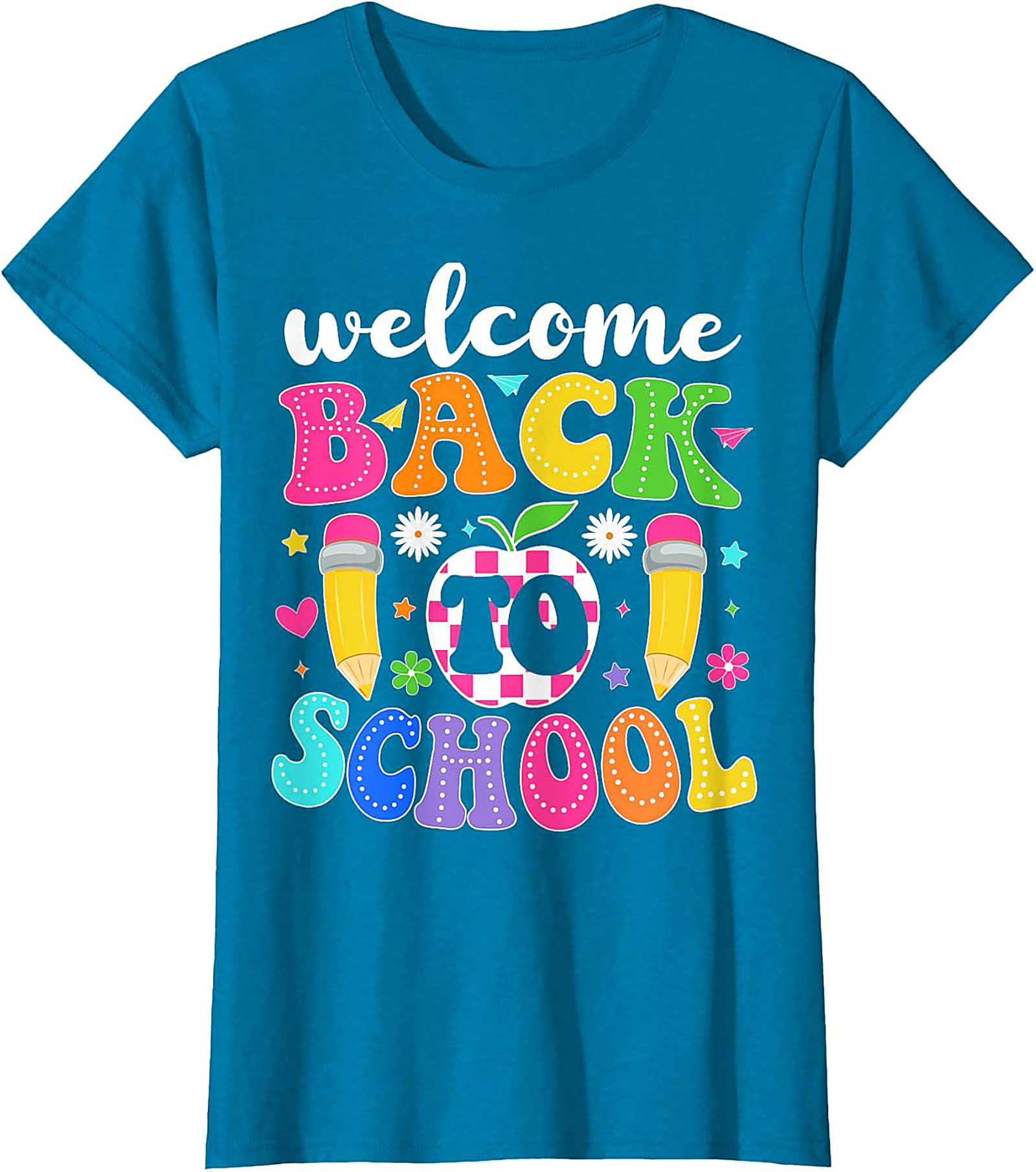 Welcome Back To School Graphic Tee | Bright First Day Teacher Shirt