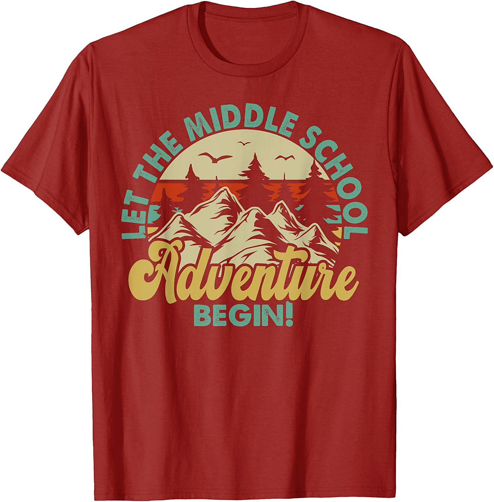 Let The Middle School Adventure Begin T-Shirt | Retro Back to School Graphic Tee