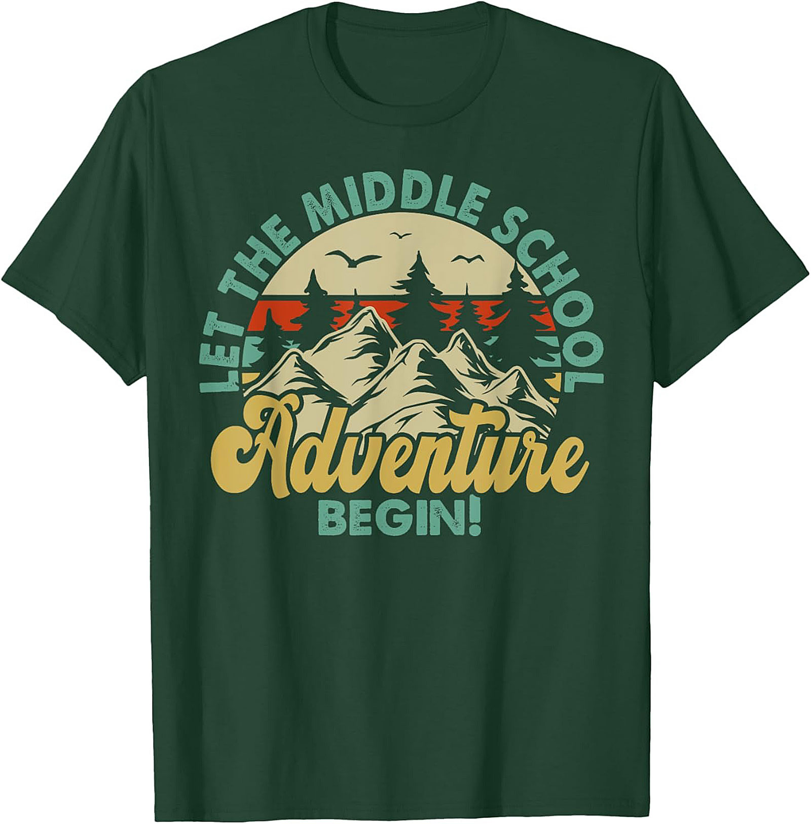 Let The Middle School Adventure Begin T-Shirt | Retro Back to School Graphic Tee