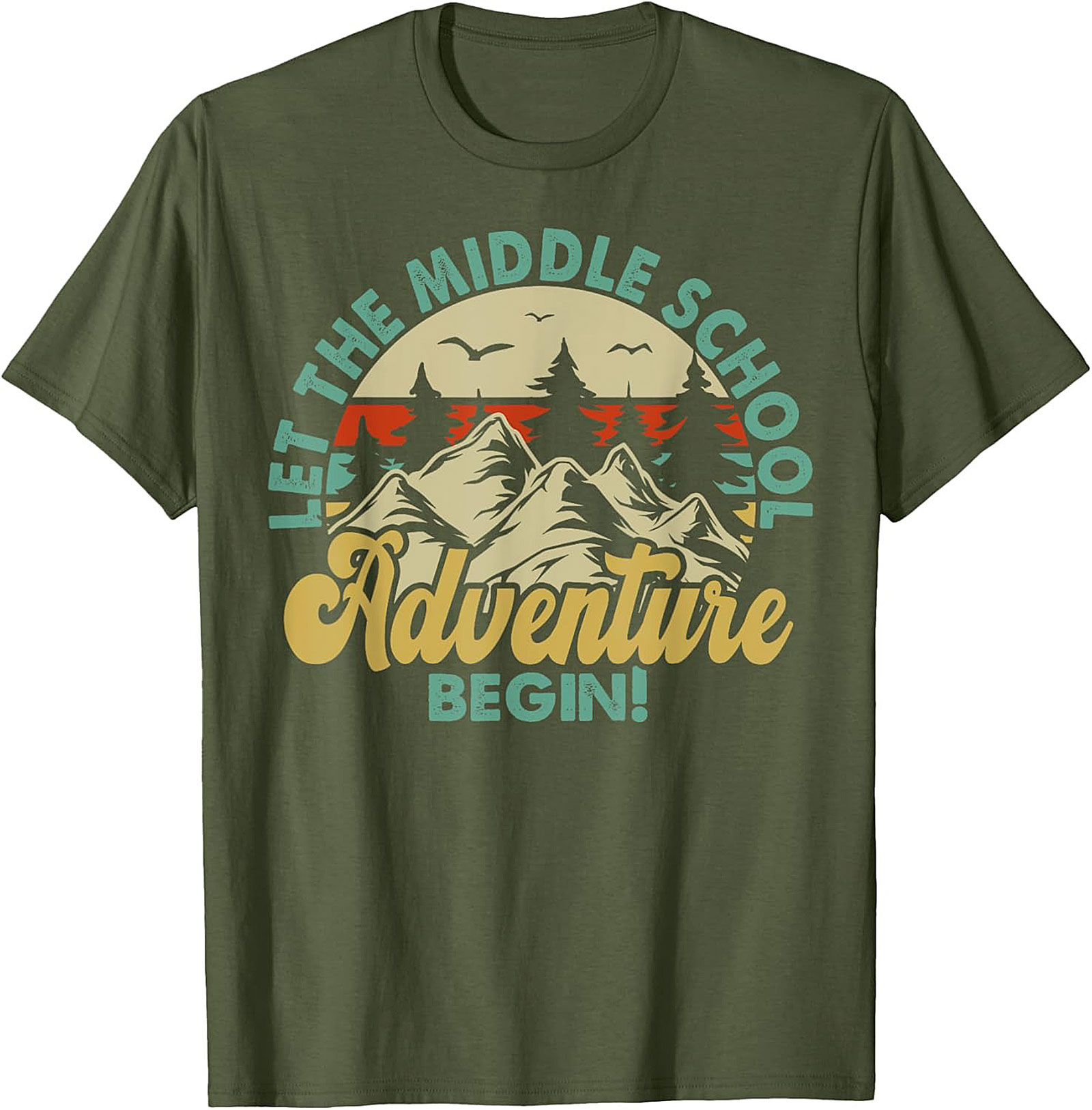 Let The Middle School Adventure Begin T-Shirt | Retro Back to School Graphic Tee