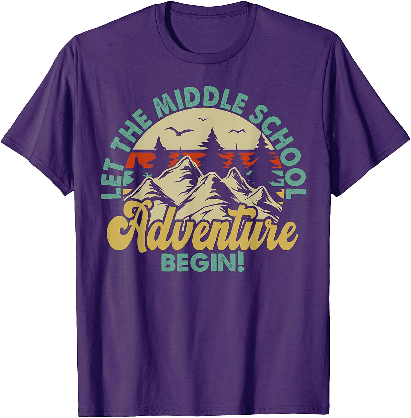 Let The Middle School Adventure Begin T-Shirt | Retro Back to School Graphic Tee