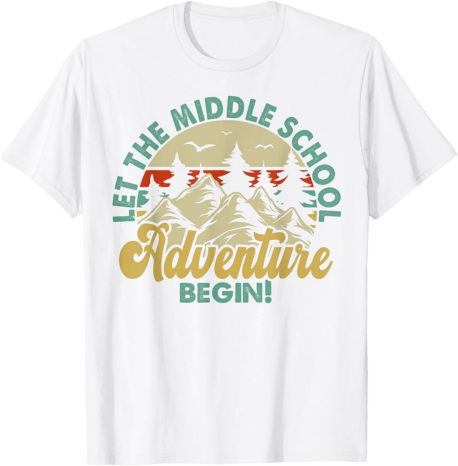Let The Middle School Adventure Begin T-Shirt | Retro Back to School Graphic Tee