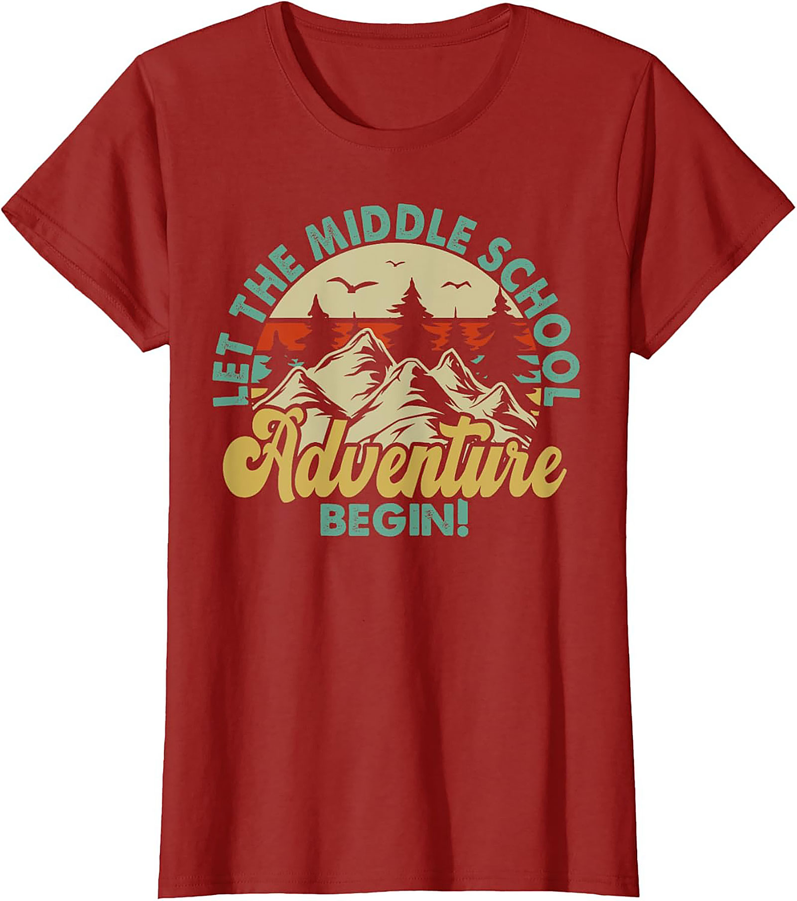 Let The Middle School Adventure Begin T-Shirt | Retro Back to School Graphic Tee