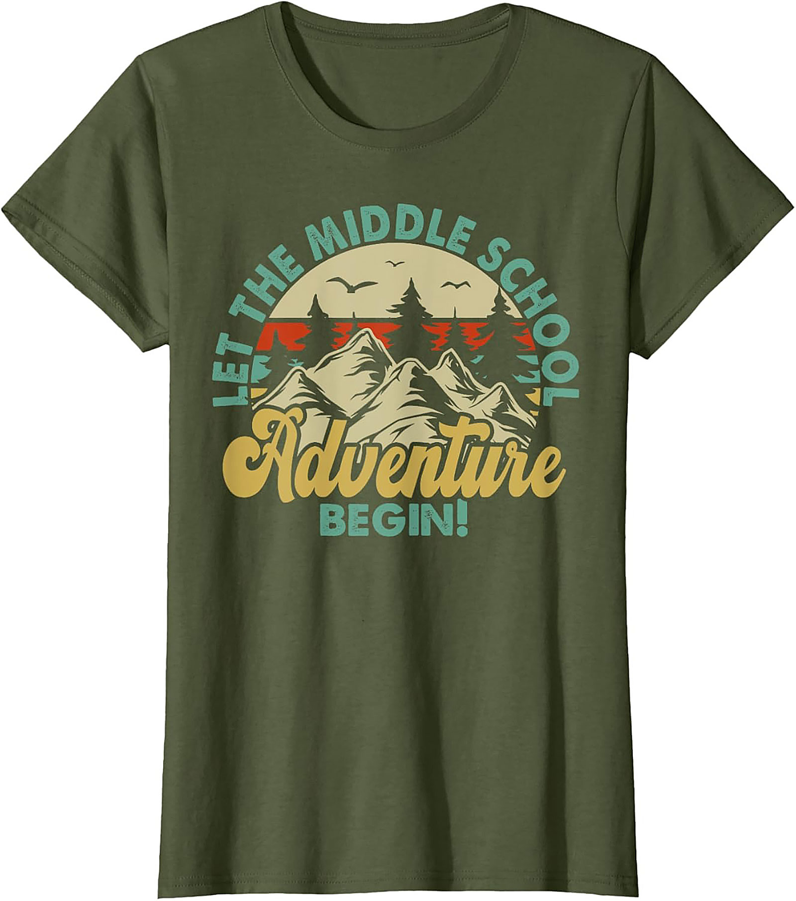 Let The Middle School Adventure Begin T-Shirt | Retro Back to School Graphic Tee