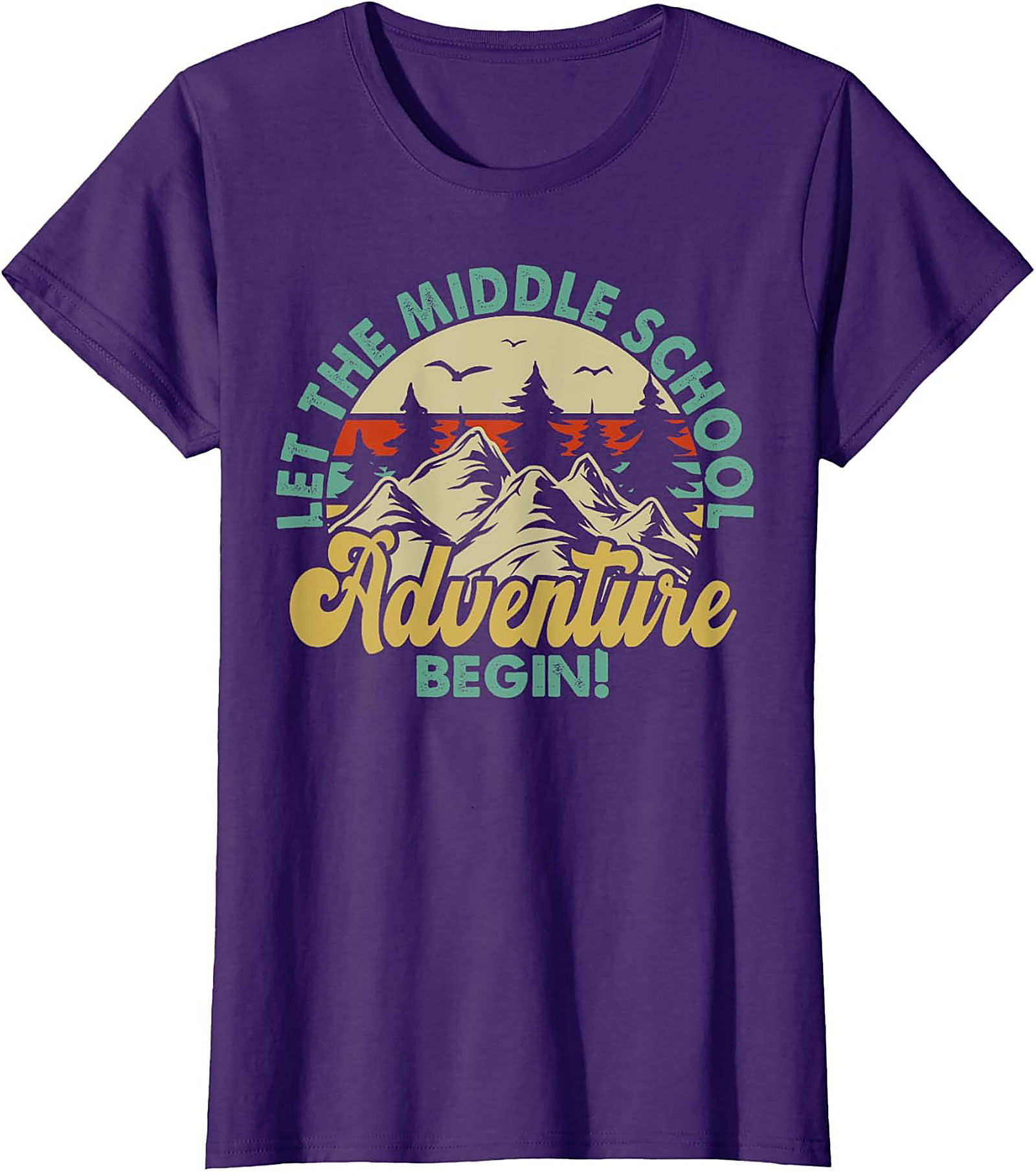 Let The Middle School Adventure Begin T-Shirt | Retro Back to School Graphic Tee
