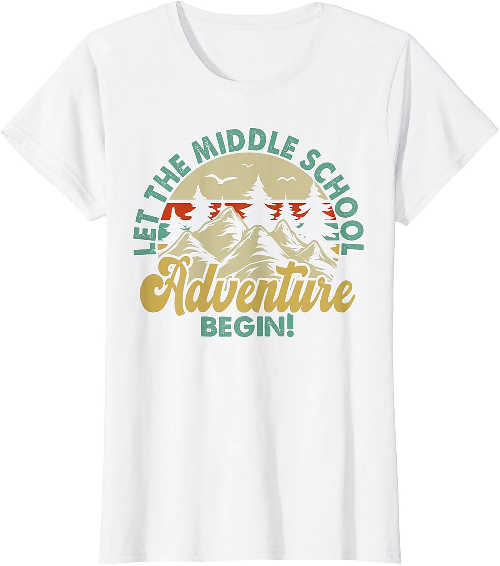 Let The Middle School Adventure Begin T-Shirt | Retro Back to School Graphic Tee