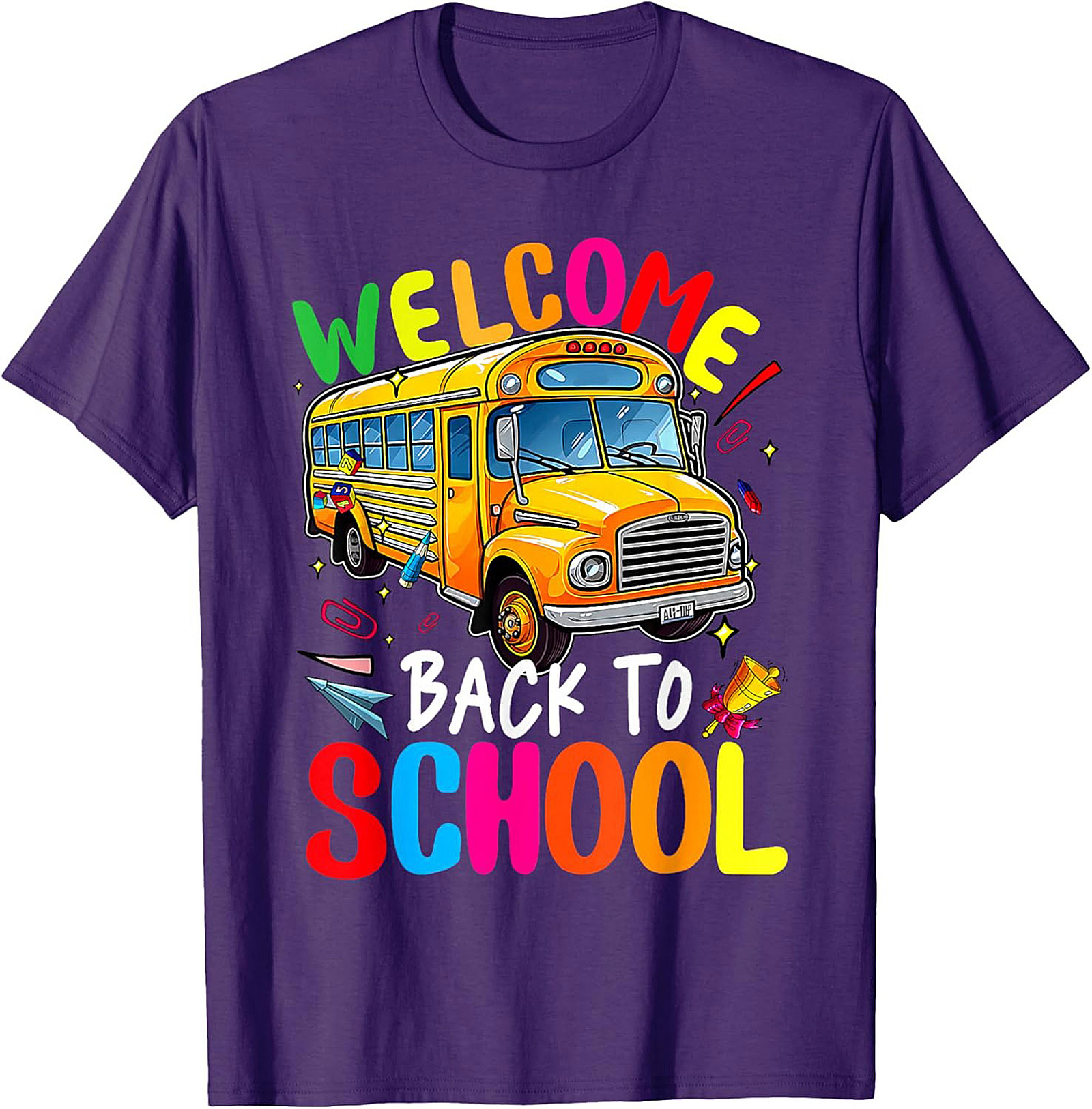 Welcome Back to School T-Shirt - First Day of School Bus Graphic Tee