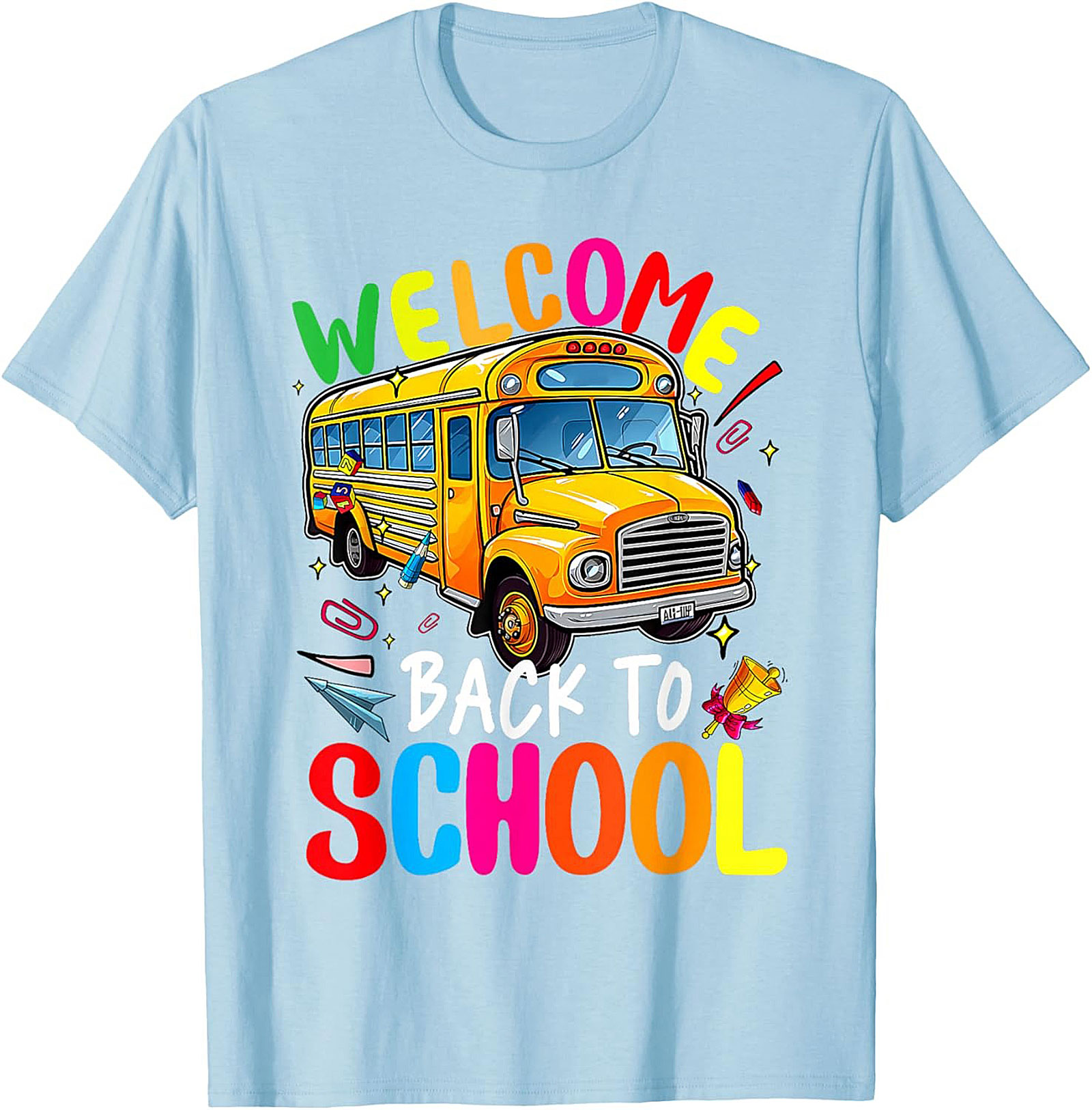 Welcome Back to School T-Shirt - First Day of School Bus Graphic Tee