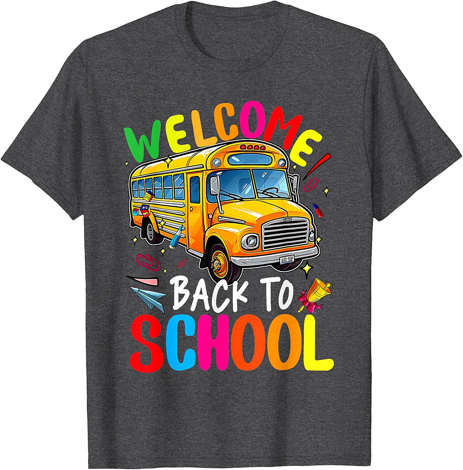 Welcome Back to School T-Shirt - First Day of School Bus Graphic Tee