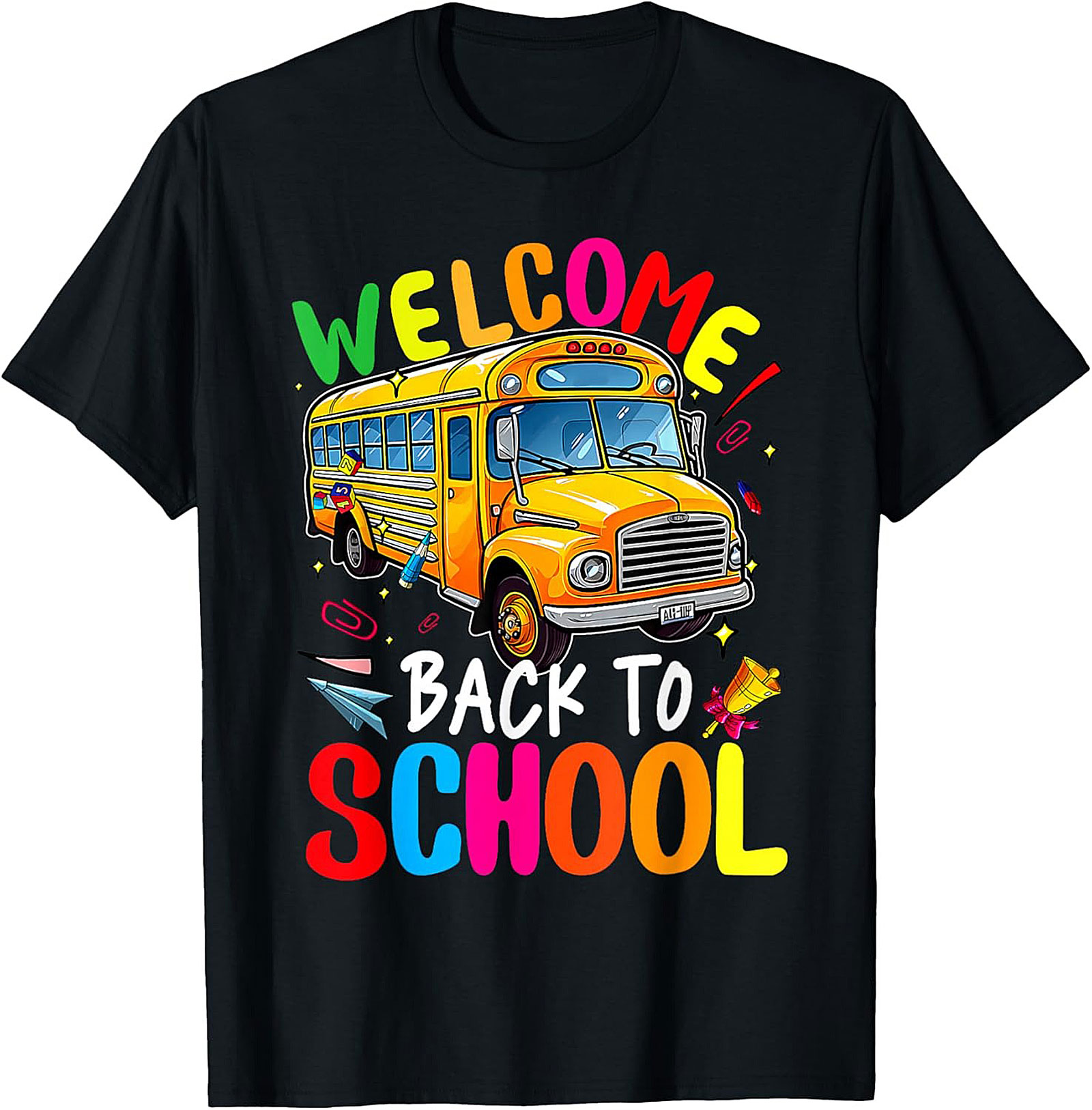 Welcome Back to School T-Shirt - First Day of School Bus Graphic Tee