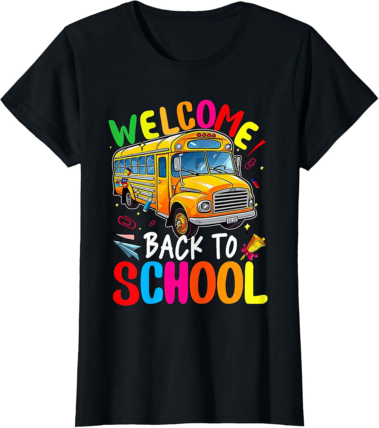 Welcome Back to School T-Shirt - First Day of School Bus Graphic Tee