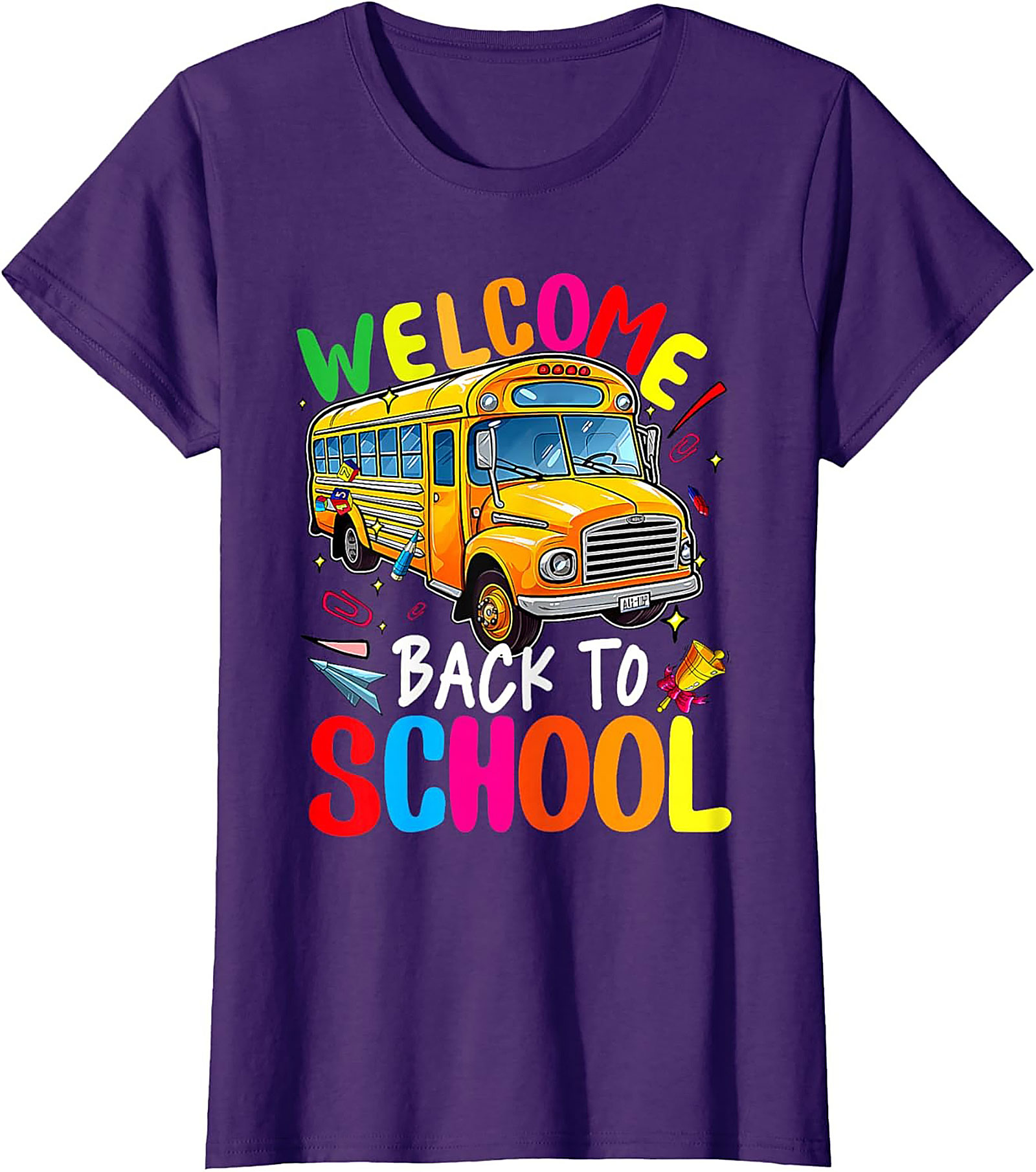 Welcome Back to School T-Shirt - First Day of School Bus Graphic Tee