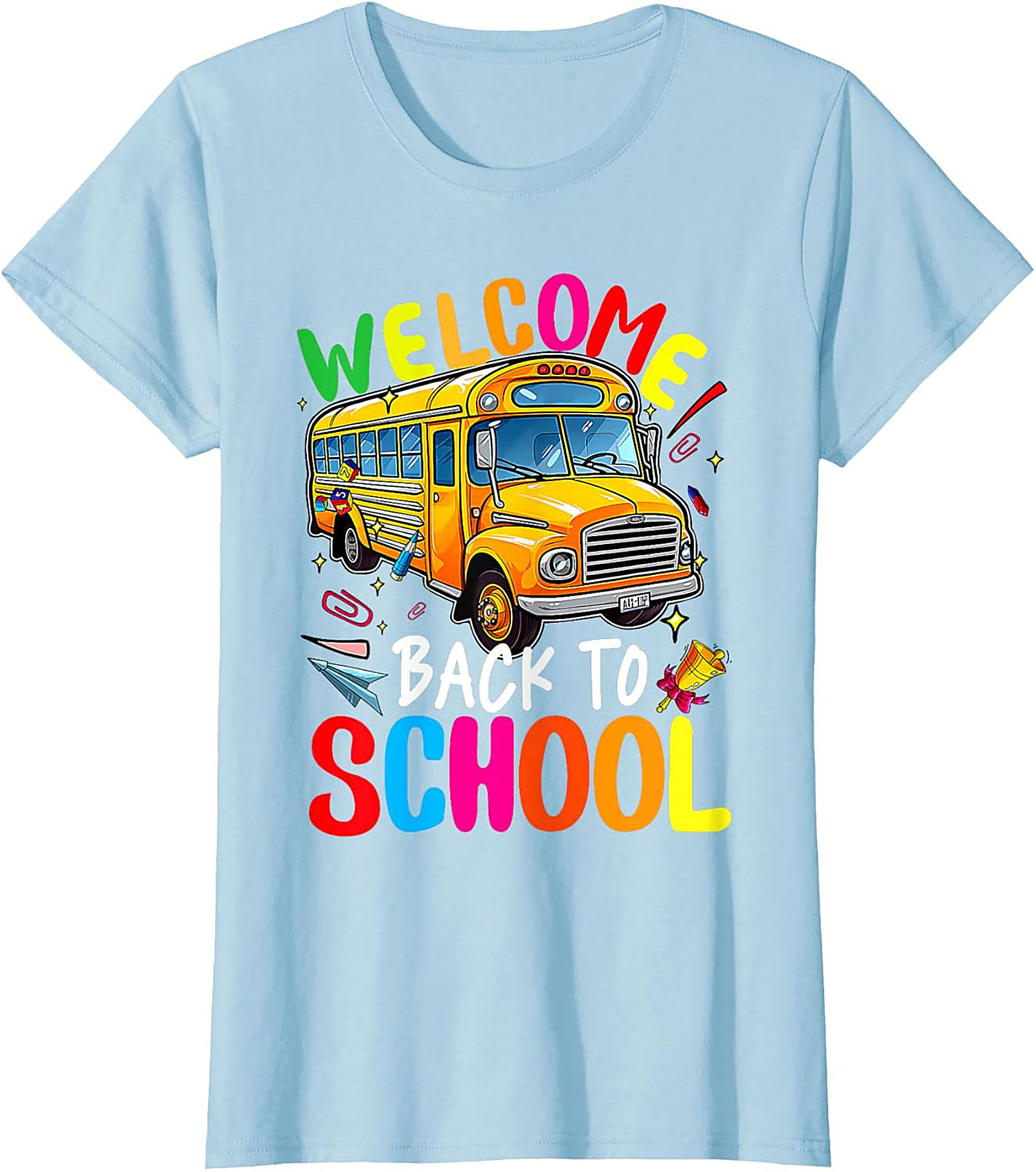 Welcome Back to School T-Shirt - First Day of School Bus Graphic Tee