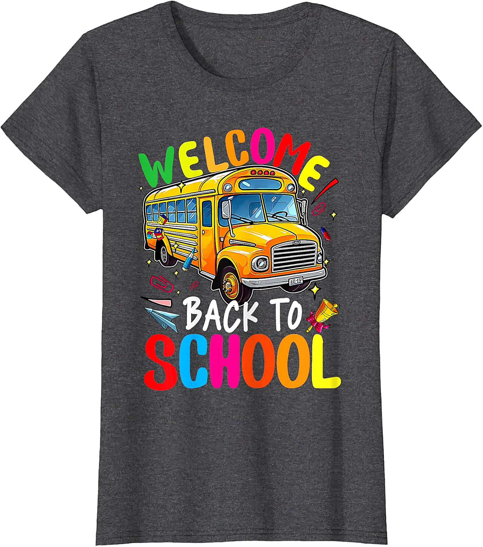 Welcome Back to School T-Shirt - First Day of School Bus Graphic Tee