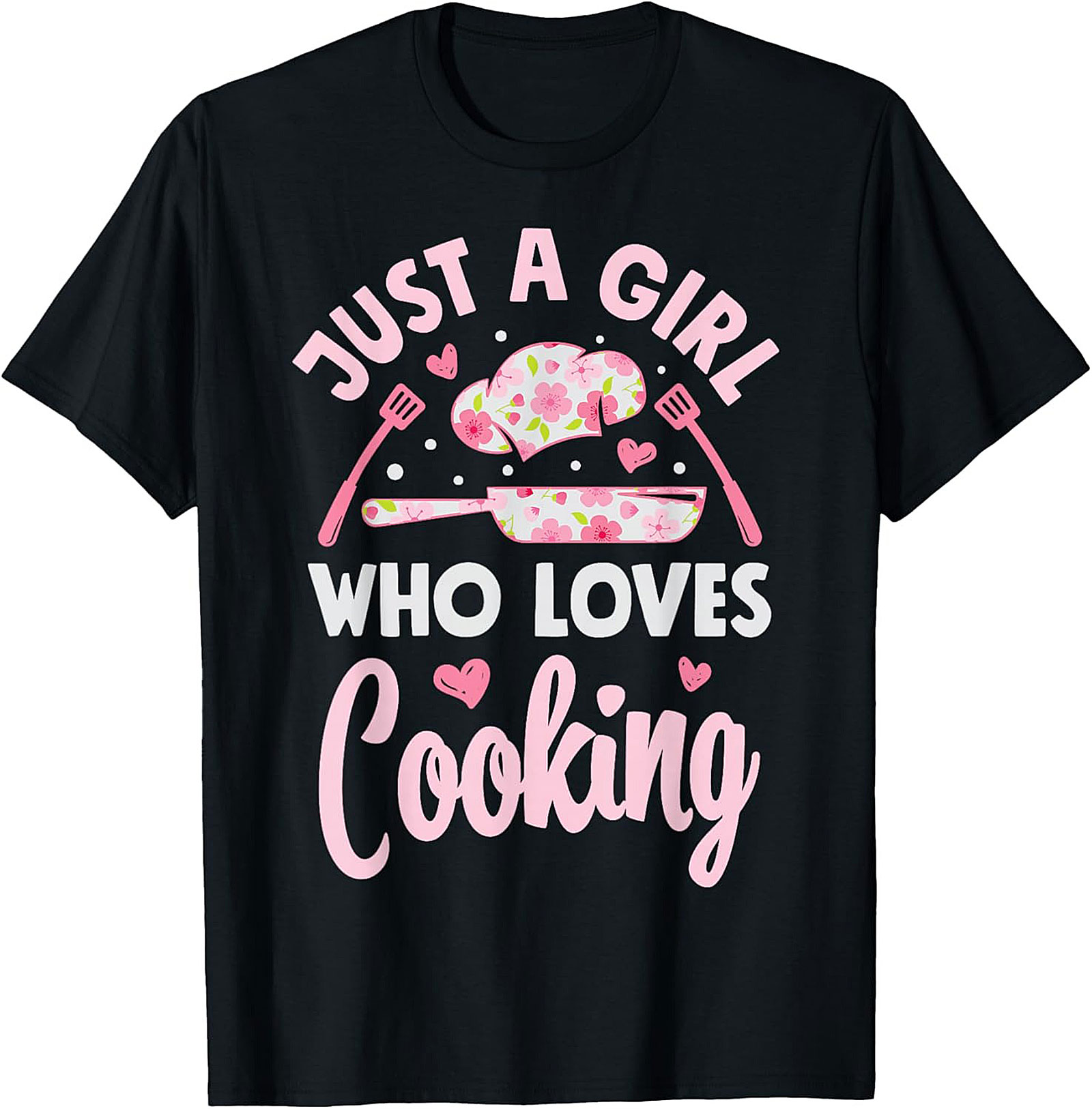 Girl Who Loves Cooking Graphic Tee Funny Chef Shirt Gift