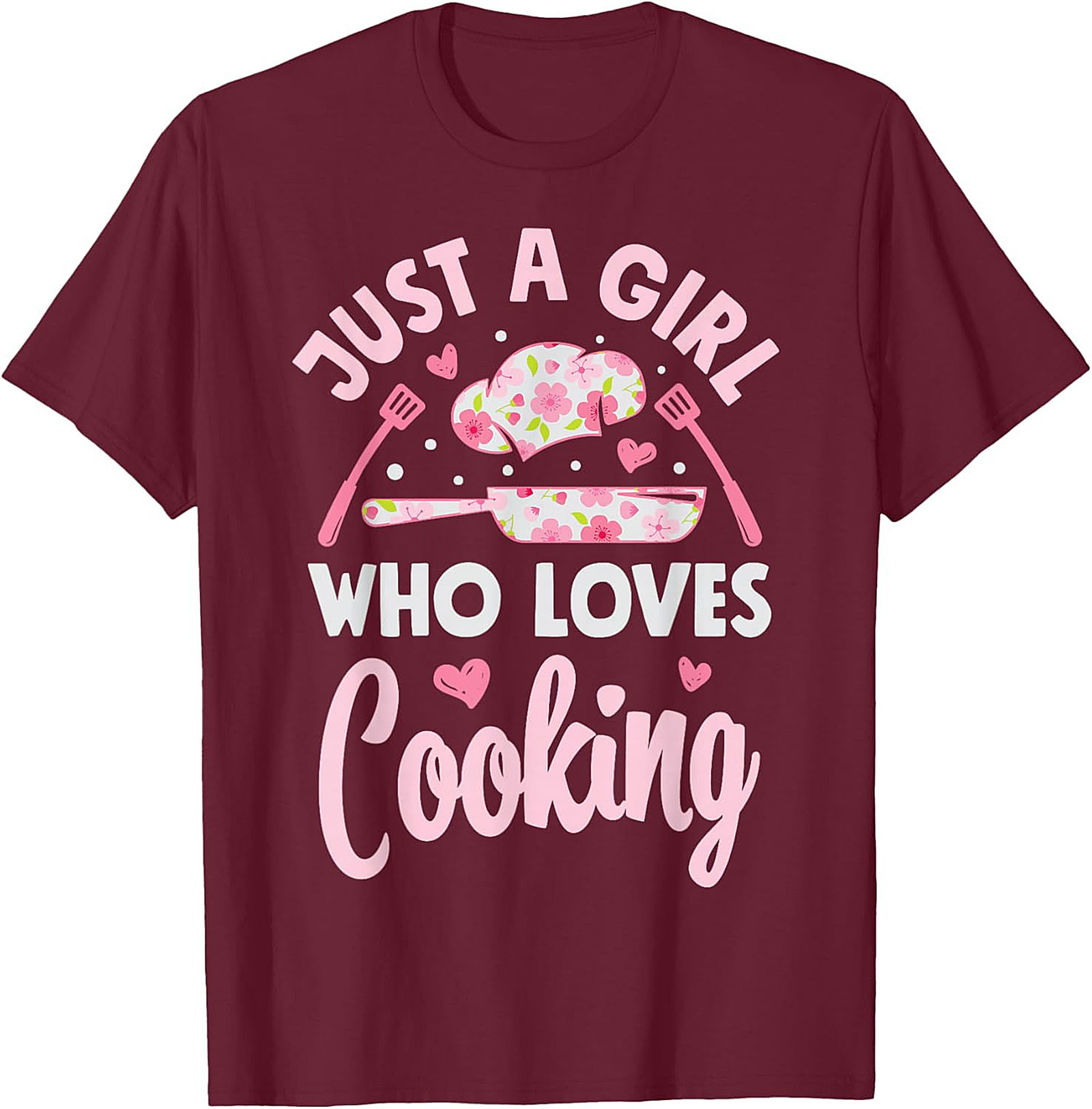 Girl Who Loves Cooking Graphic Tee Funny Chef Shirt Gift