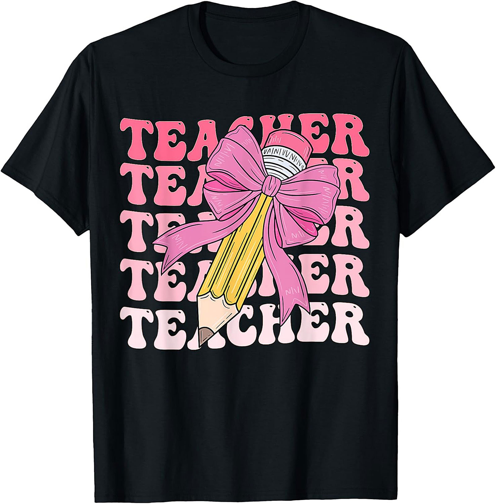 Cute Retro Teacher Graphic Tee Soft Cotton Shirt