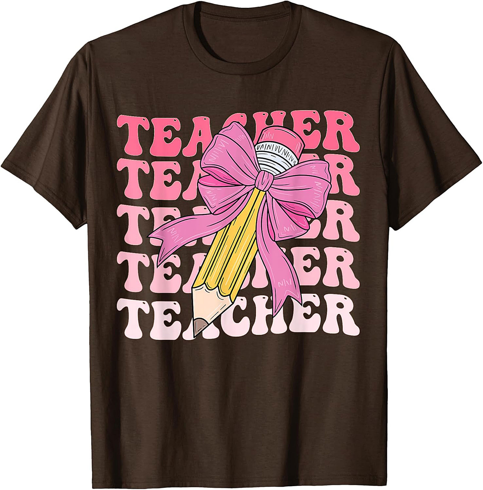 Cute Retro Teacher Graphic Tee Soft Cotton Shirt