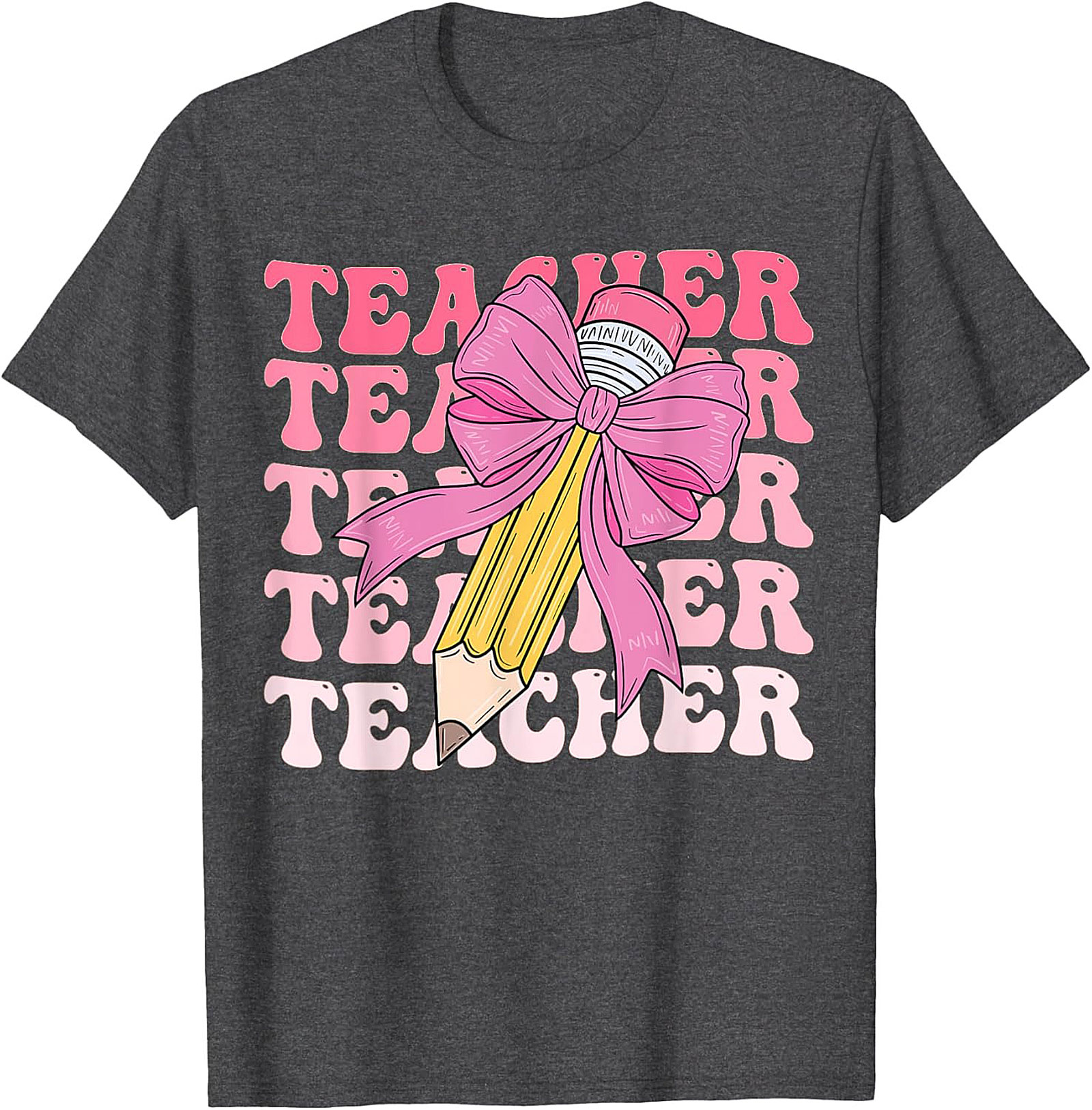 Cute Retro Teacher Graphic Tee Soft Cotton Shirt