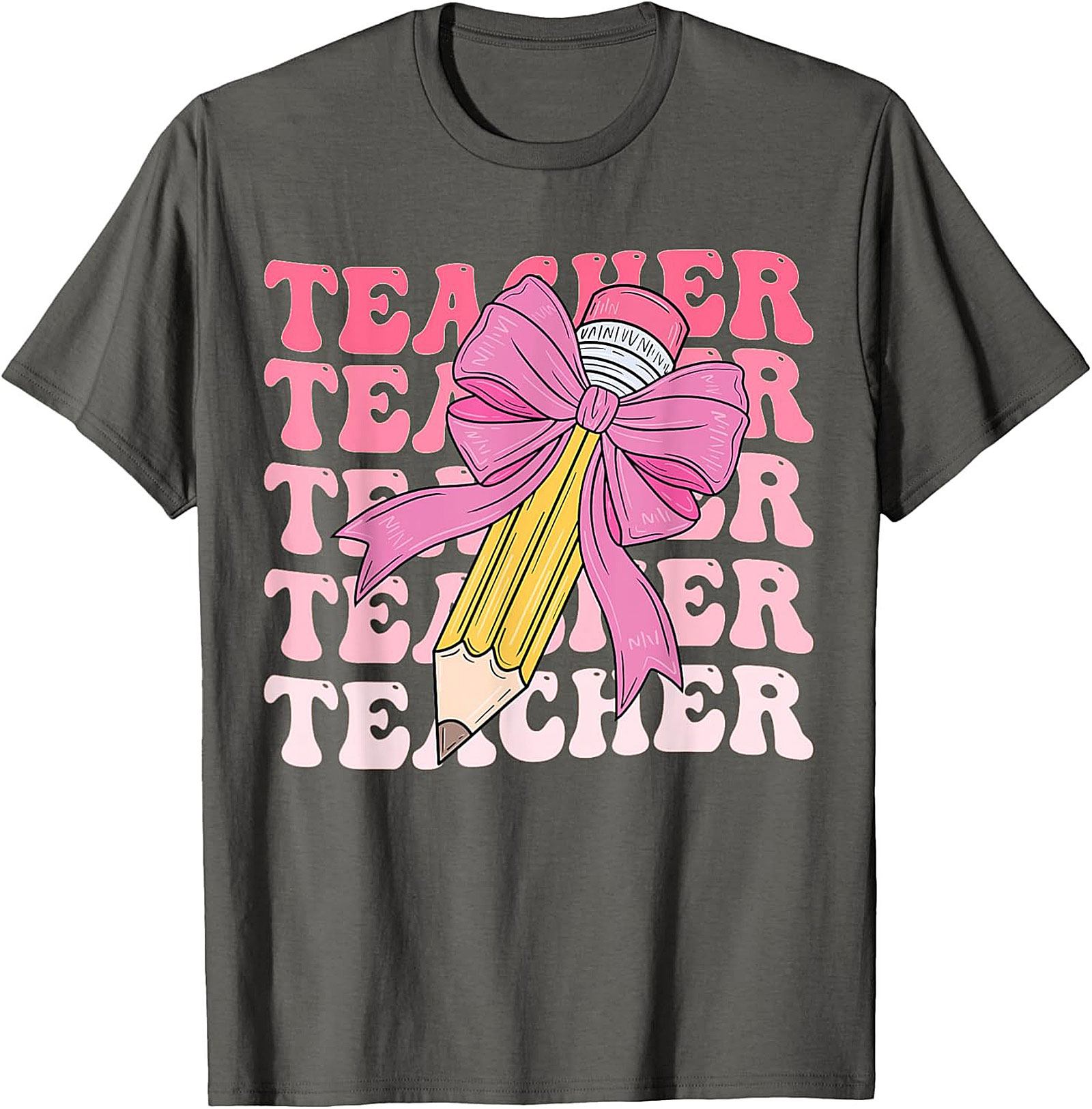 Cute Retro Teacher Graphic Tee Soft Cotton Shirt